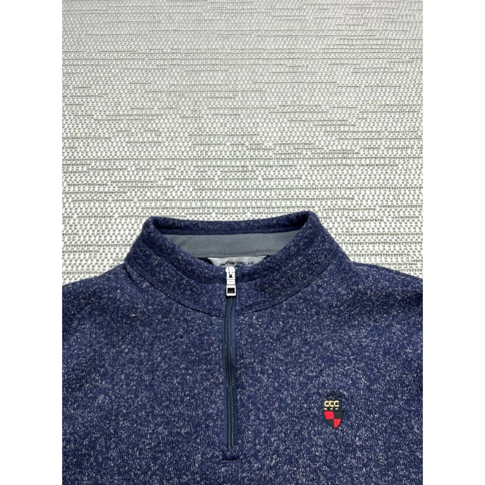 Peter Millar Peter Millar Sweater Mens XL Blue Golf Quarter Zip Logo Pullover Size US XL / EU 56 / 4 - 2 Thumbnail