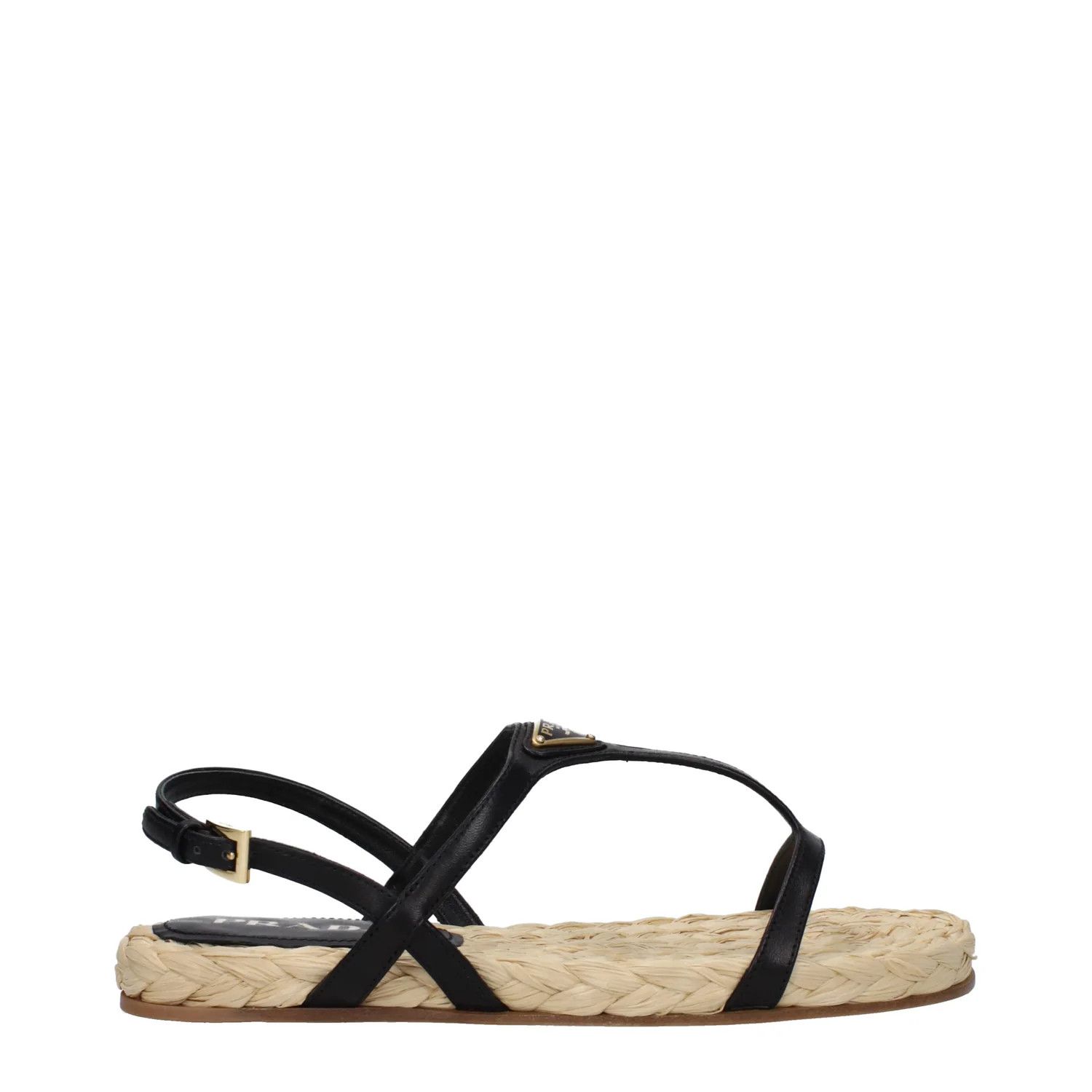 Prada ob1o1e1124 Leather Sandals in Black Size US 6 / IT 36 - 1 Thumbnail