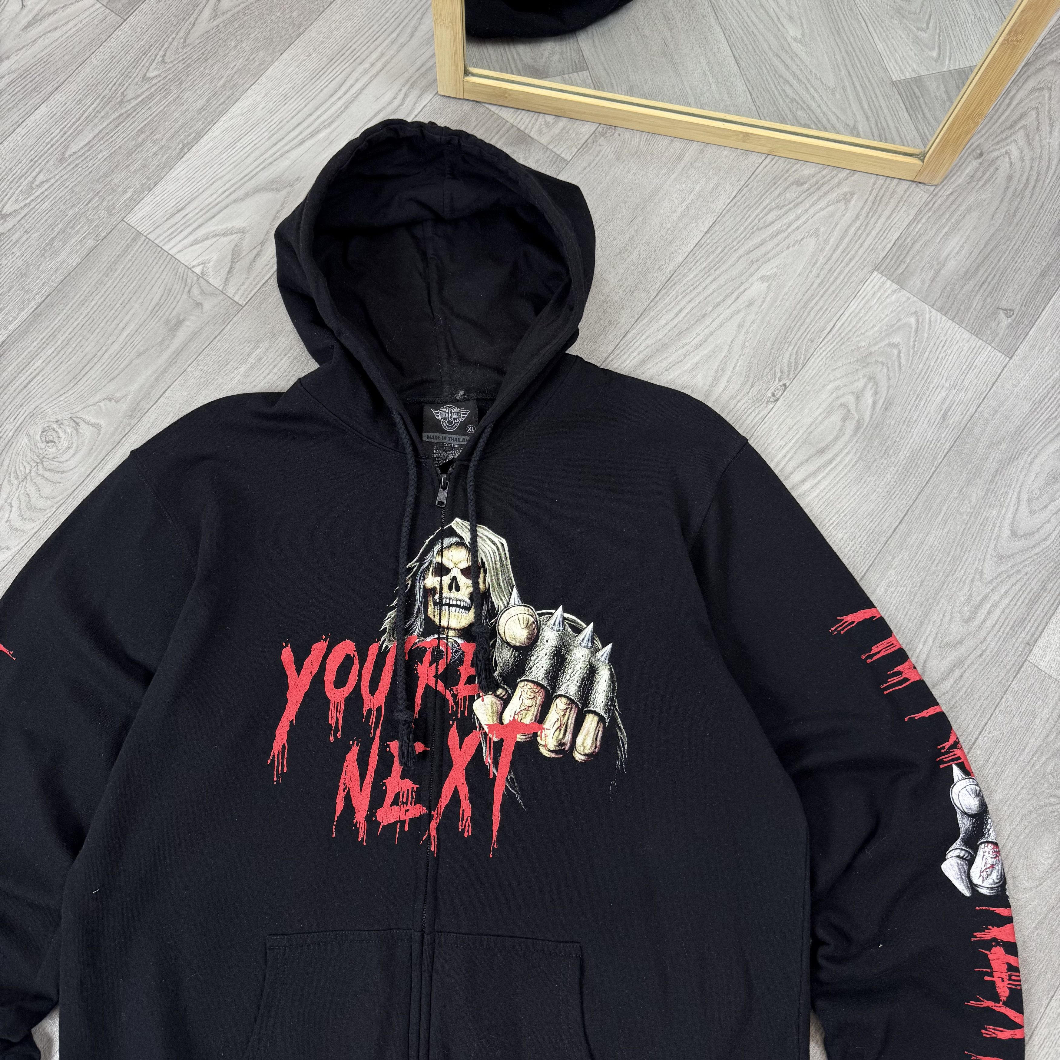 Vintage Vintage Rock Metal Reaper Graphic Zip Hoodie Hooded Sweat Size US XL / EU 56 / 4 - 8 Thumbnail