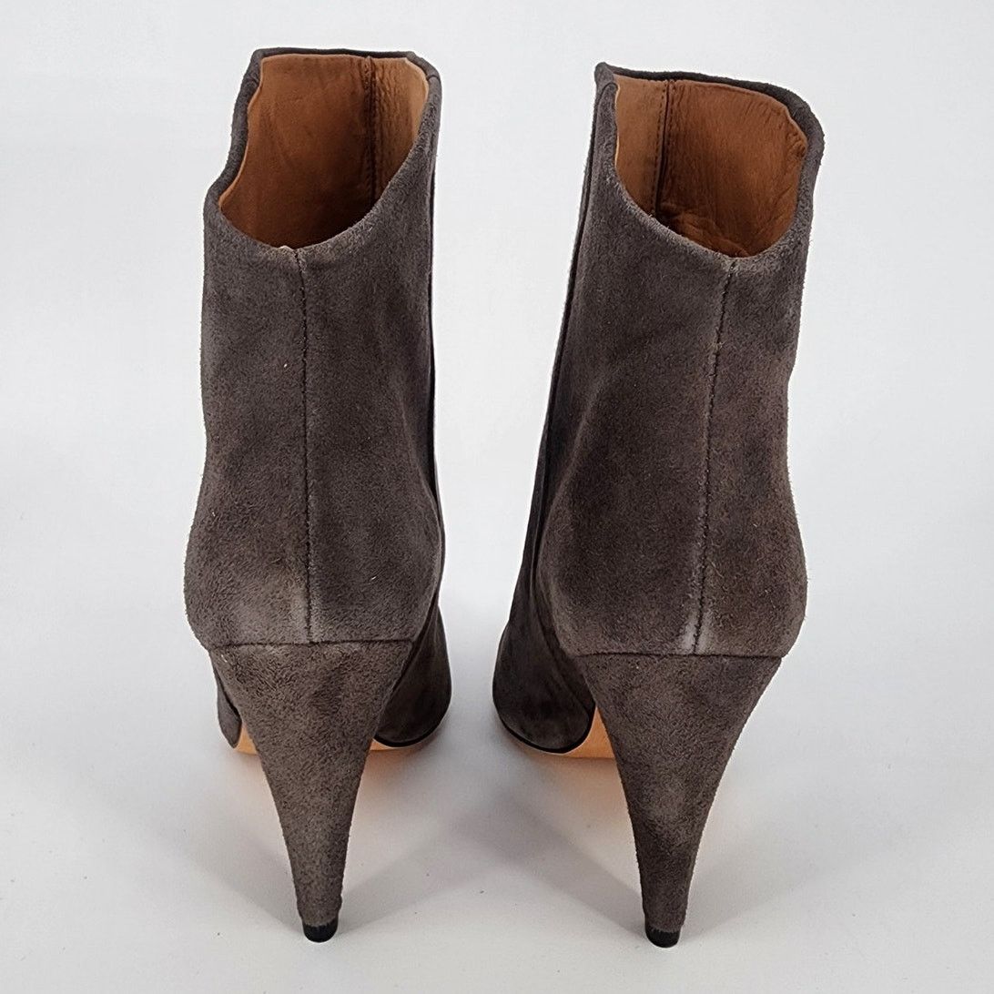 Iro IRO Gray Suede Pointy Toe High-Low Booties Size 36 (US 5.5) Size US 5.5 / IT 35.5 - 11 Thumbnail