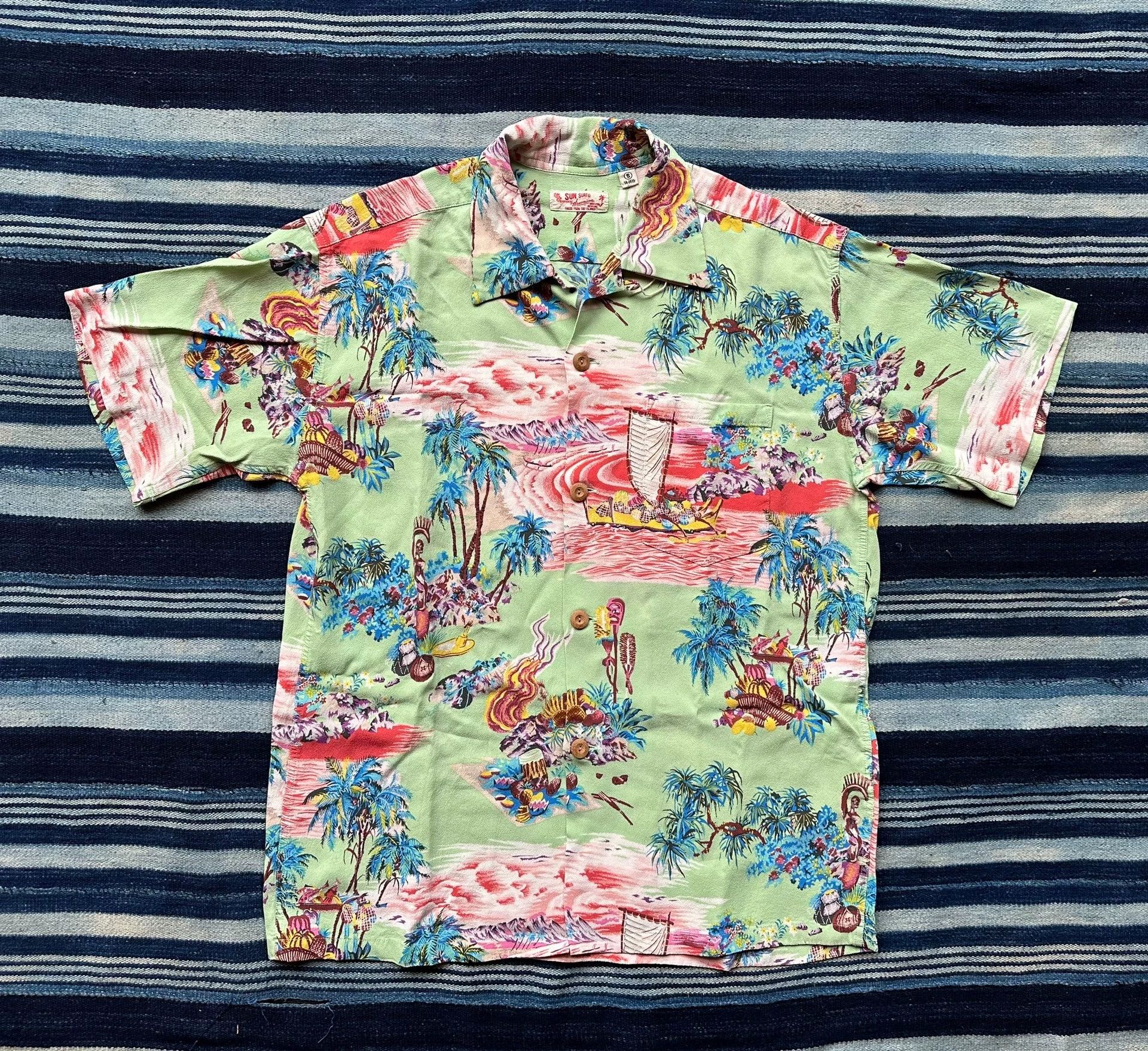 Sun Surf SUN SURF S/S Hawaiian Shirt Island Chronicle Rare Color S Size US S / EU 44-46 / 1 - 1 Thumbnail
