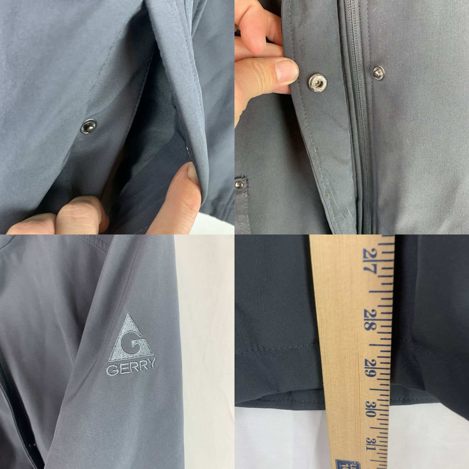 Vintage GERRY Woman’s Gray Full Zip Coat Jacket Special Edition Large Removable Hood Jacket Women L Gray Hooded Outdoor Classic Shell Basic Size L / US 10 / IT 46 - 8 Thumbnail