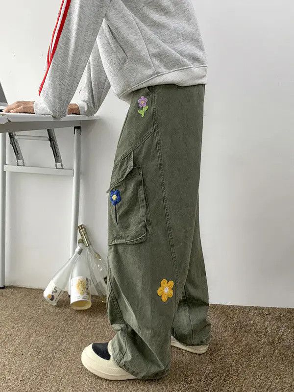Japanese Brand × Jean Retro embroidered pure cotton pocket jeans Size US 32 / EU 48 - 4 Thumbnail