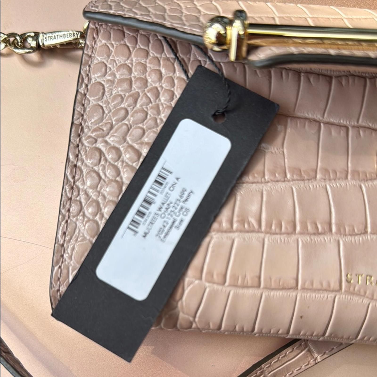 Strathberry Strathberry pink Tan Croc-Embossed Clutch Size ONE SIZE - 9 Thumbnail