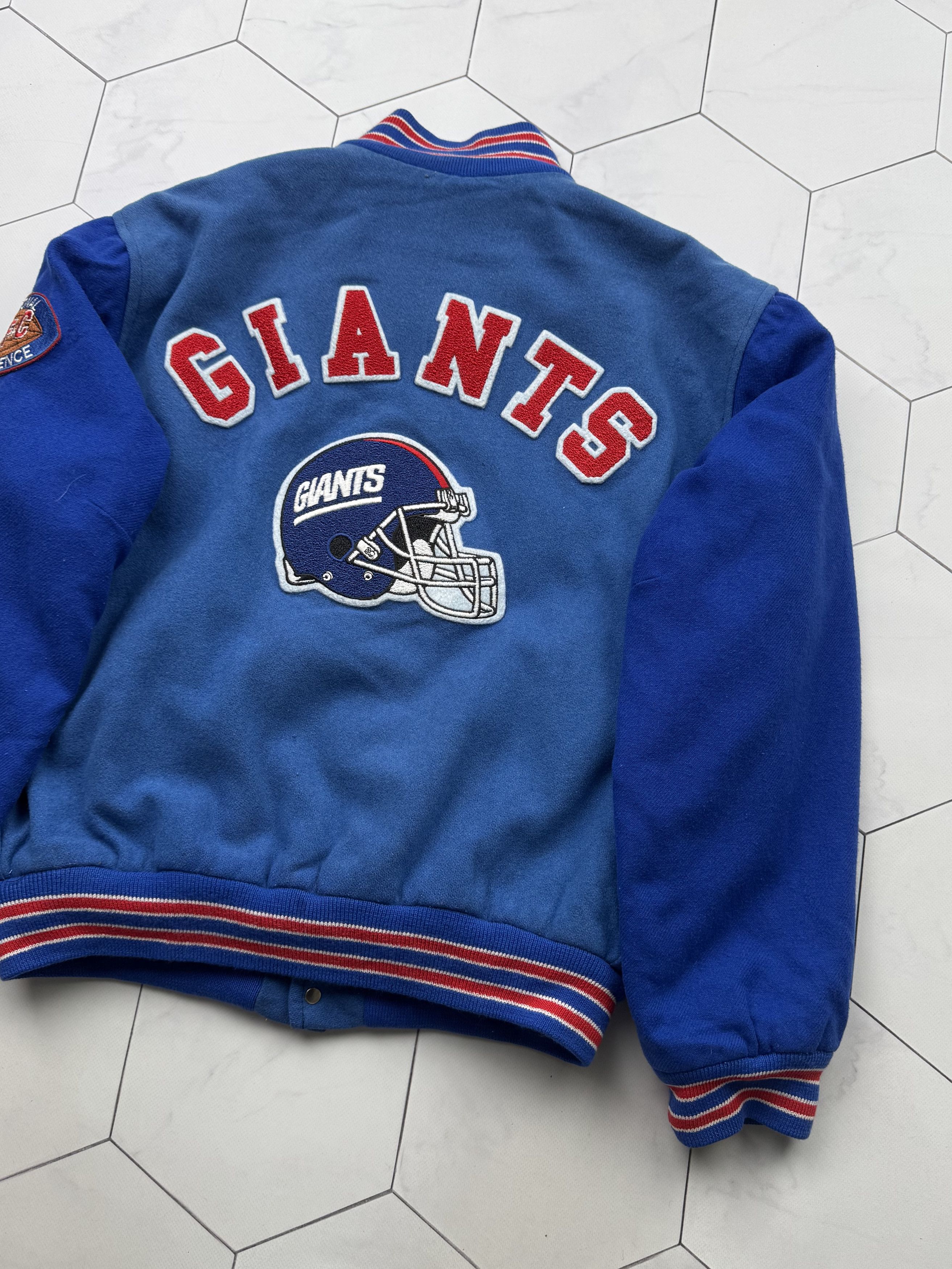 American Giant New York Giants Vintage Bomber Jacket (B213) Size US XL / EU 56 / 4 - 11 Thumbnail