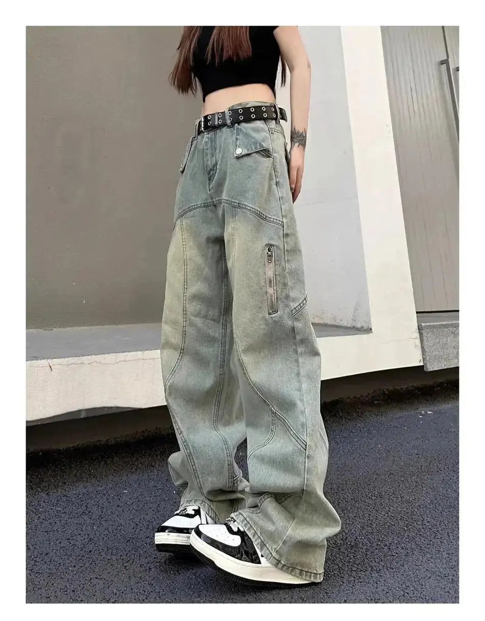 Japanese Brand Retro straight leg loose leg jeans Size US 30 / EU 46 - 3 Thumbnail