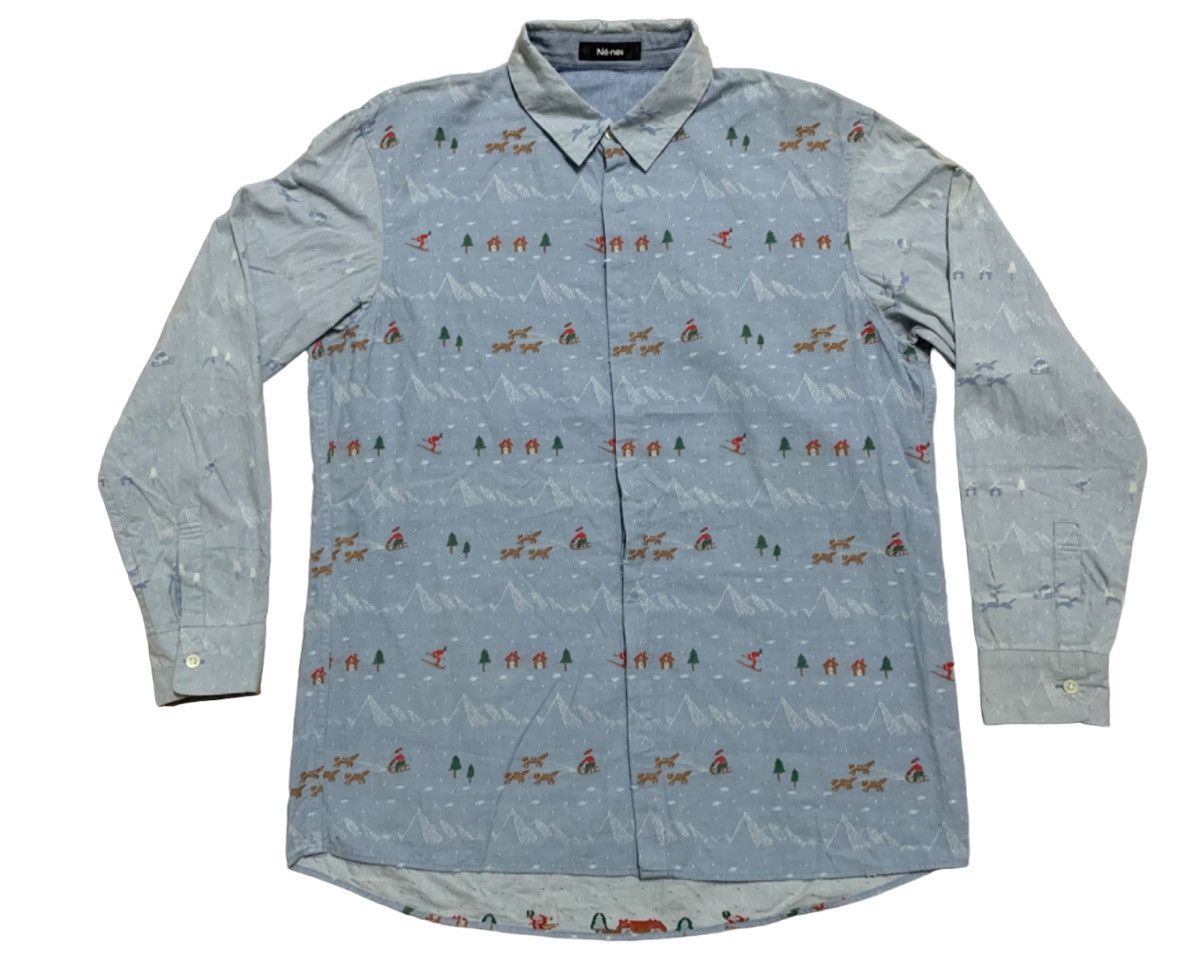Issey Miyake 90s NE-NET ISSEY MIYAKE BUTTON UP SHIRT FULLPRINT DESIGN Size US XL / EU 56 / 4 - 1 Thumbnail