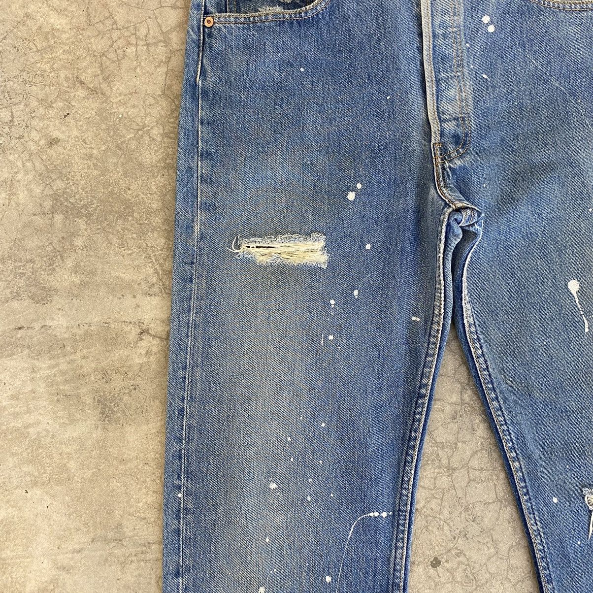 Levi's Vintage Late 80’s Levis 501 Distressed Painter Jeans Size US 33 - 9 Thumbnail