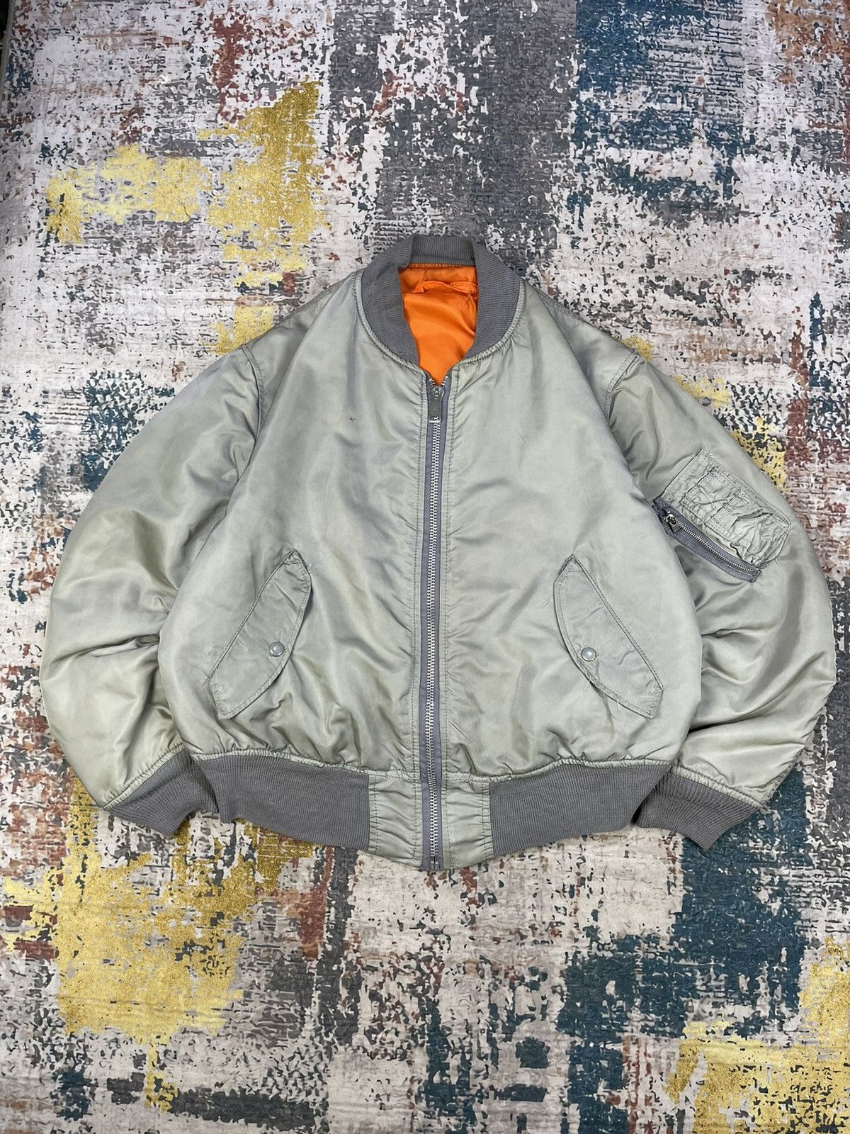 ジャケット・アウター 80's MADE in USA ALPHA INDUSTRIES MA-1 USA製 ALPHA INDUSTRIES MA-1 MIL-J-82790J フライトジャケット
