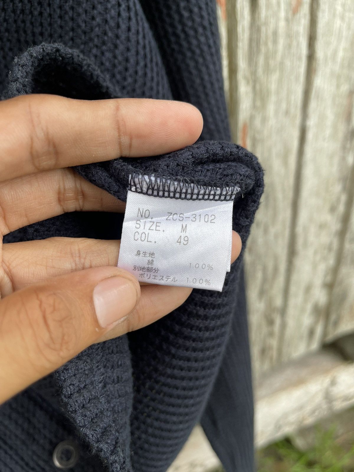 Tornado Mart O Zero by Tornado Mart Waffle Knit High-Neck Jacket Size US M / EU 48-50 / 2 - 11 Thumbnail