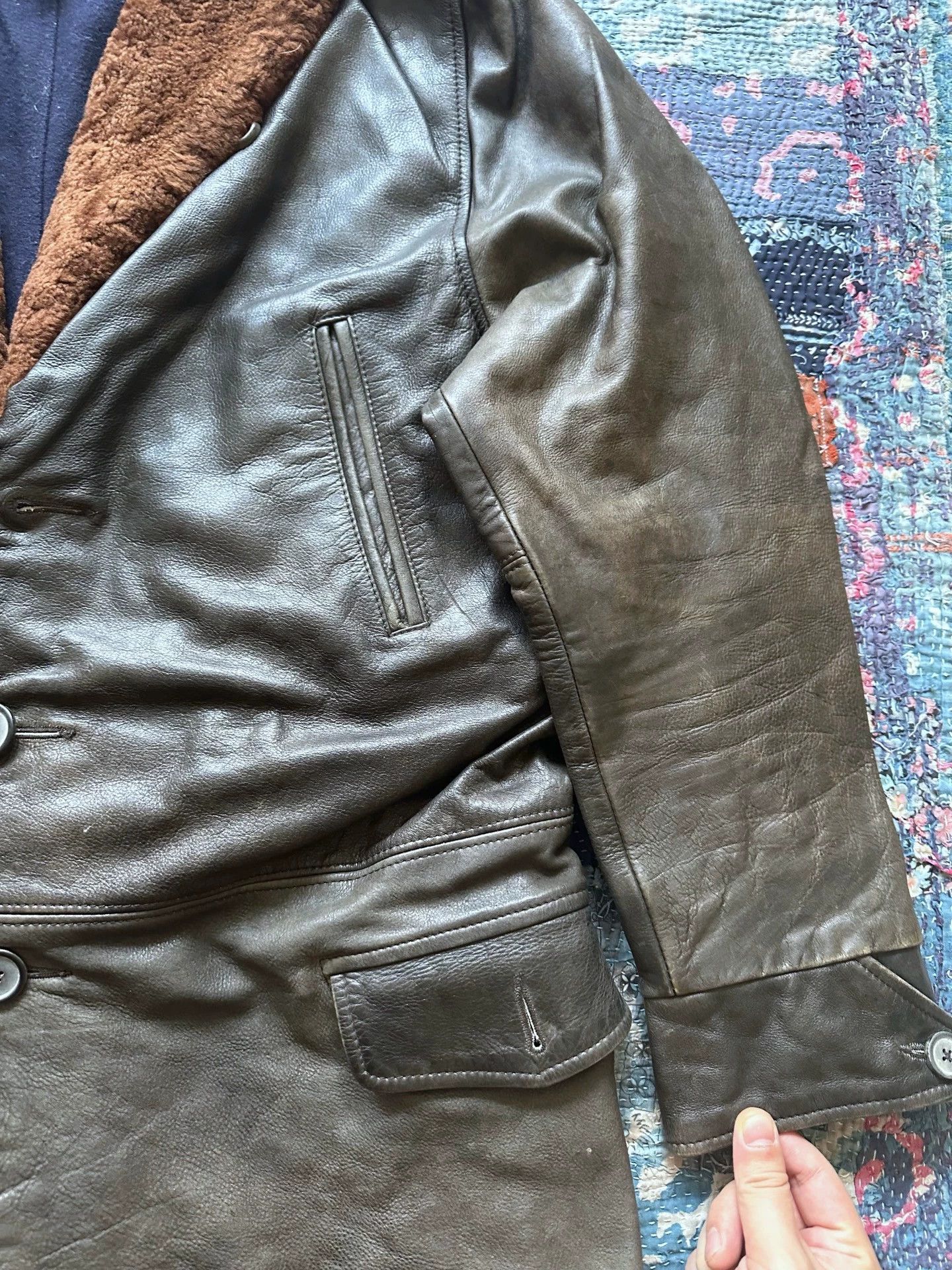 Levi's Levi's LVC Farmer Leather Jacket w/Fur Collar M Size US M / EU 48-50 / 2 - 5 Thumbnail