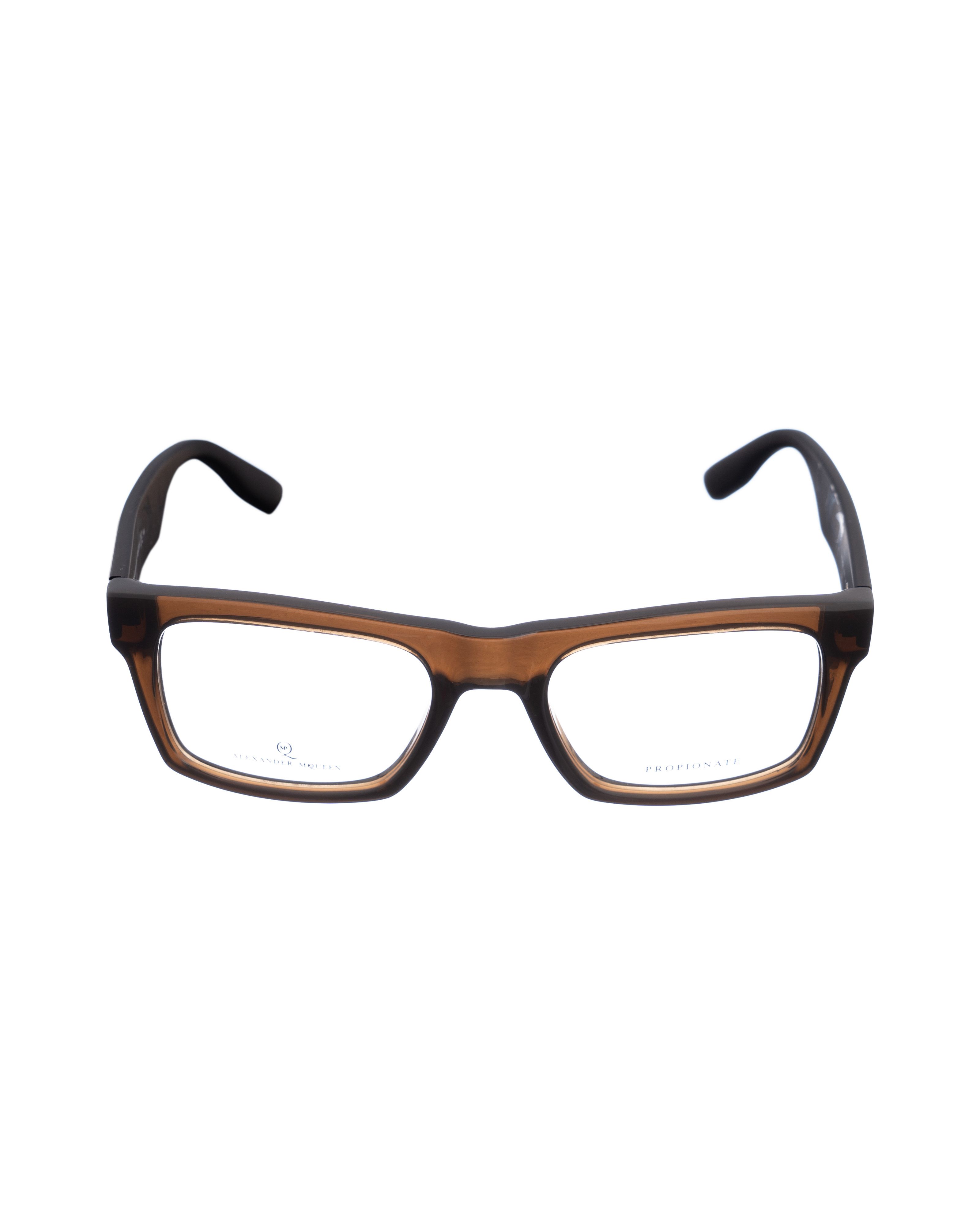 Alexander McQueen Alexander McQueen 00s Bold Nerdy Brown Glasses Size ONE SIZE - 1 Thumbnail