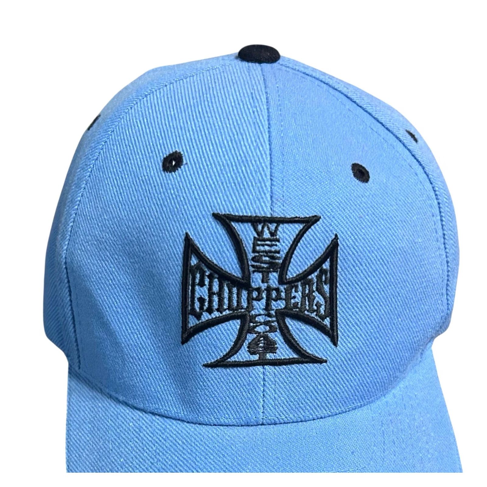 West Coast Choppers VINTAGE West Coast Choppers Hat Cap Baseball Cap Adjustable Men Blue Jesse James USA Motorcycle Y2K One Size Mens Cap Size ONE SIZE - 3 Thumbnail