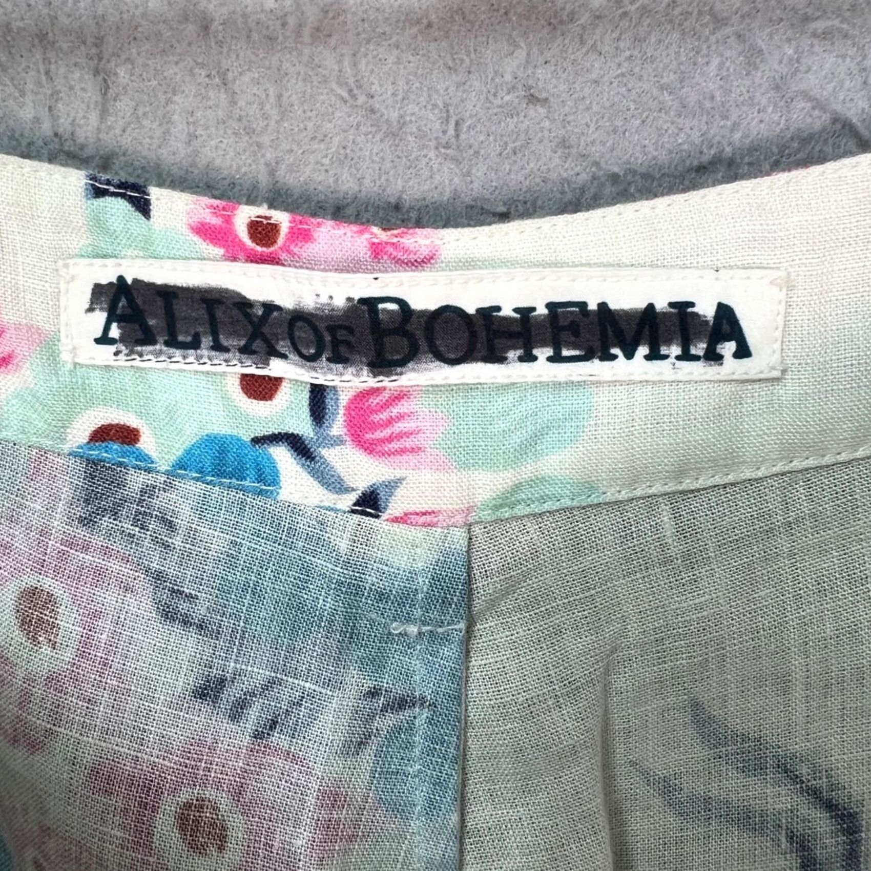Alix Of Bohemia Alix Of Bohemia Womens Floral Linen Wide-Leg Pants Pants Wide-Leg Linen Floral Bohemian 28 in White Spring Summer Womens Size 28" / US 6 / IT 42 - 3 Thumbnail