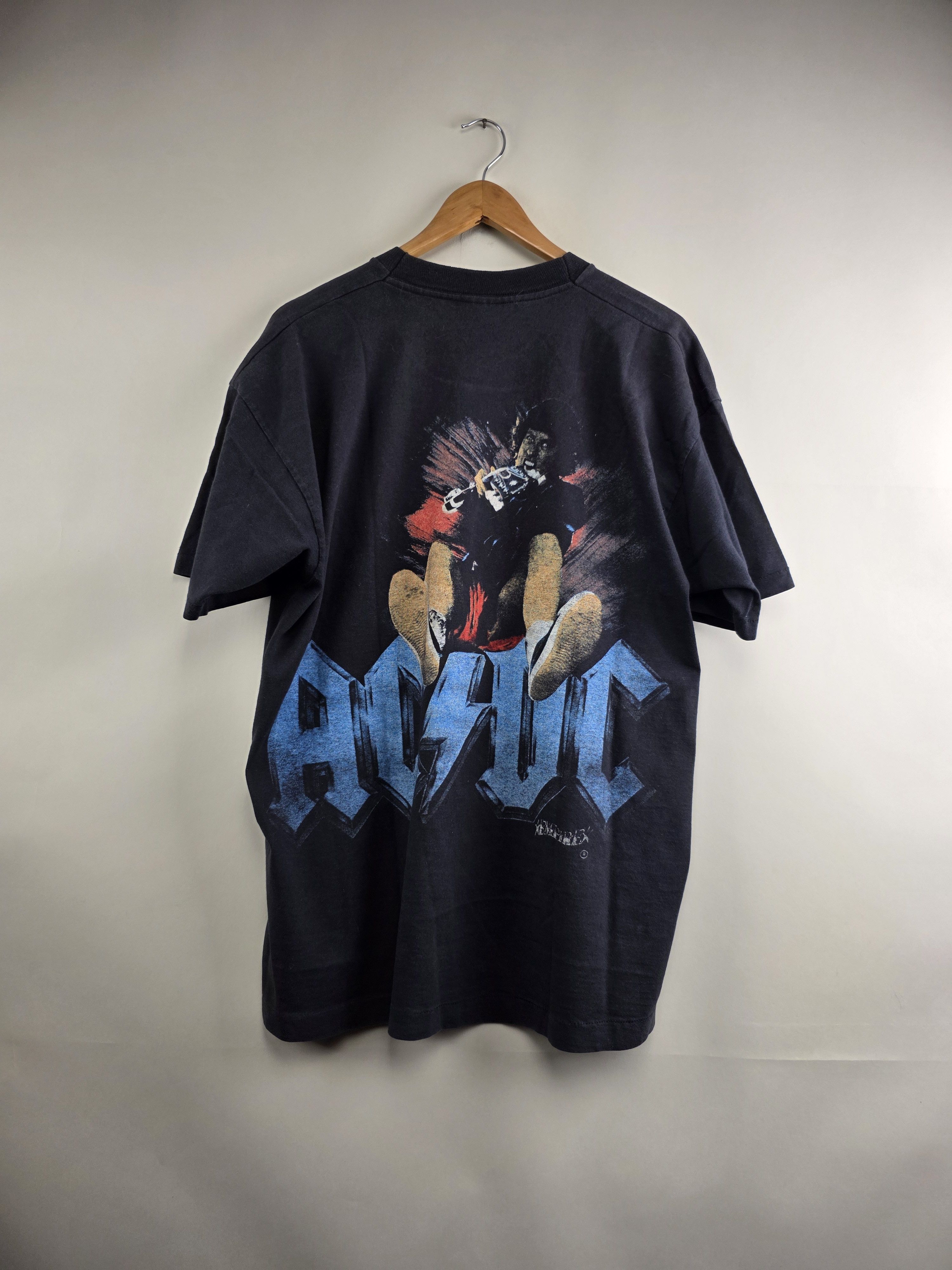 AC/DC × Band Tees × Vintage 90s ACDC Full print Bootleg XL 23.5" 30" Size US XL / EU 56 / 4 - 5 Thumbnail
