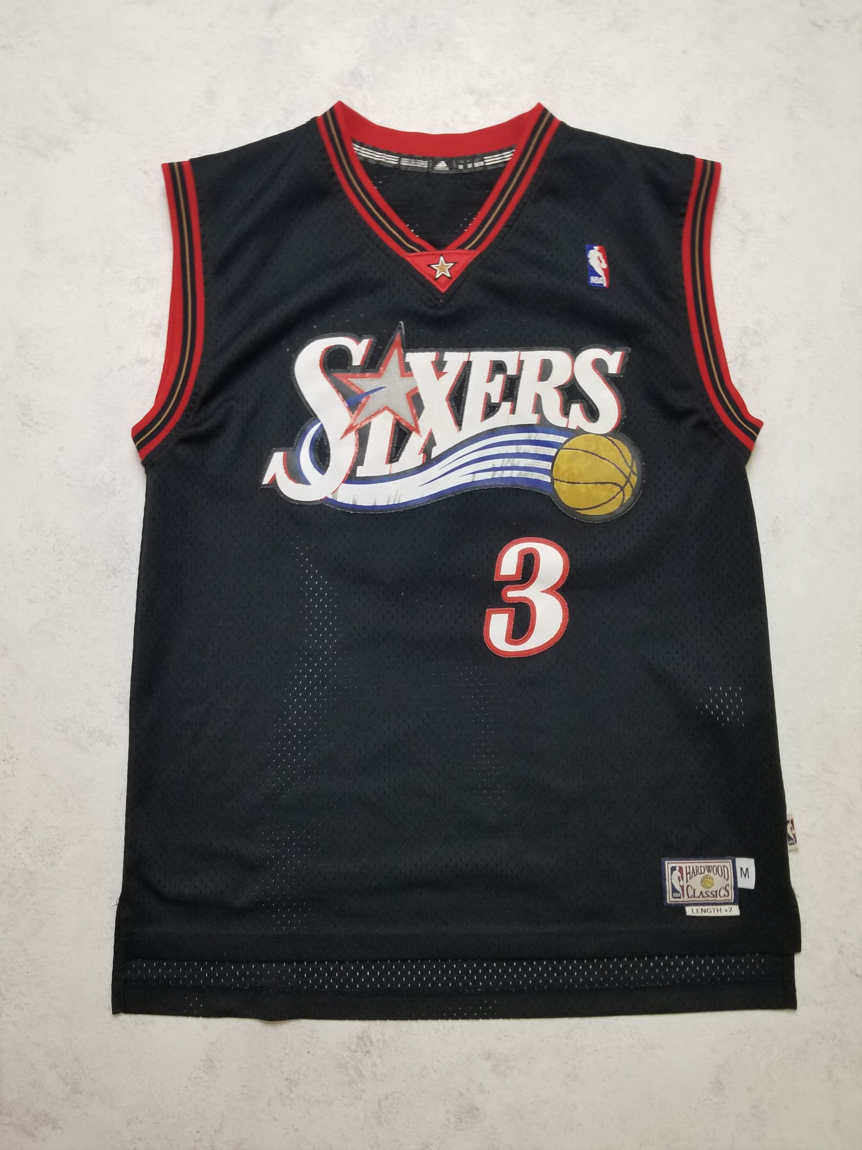 Adidas Vintage Adidas Allen Iverson #3 Sixers NBA Jersey Size US M / EU 48-50 / 2 - 1 Thumbnail