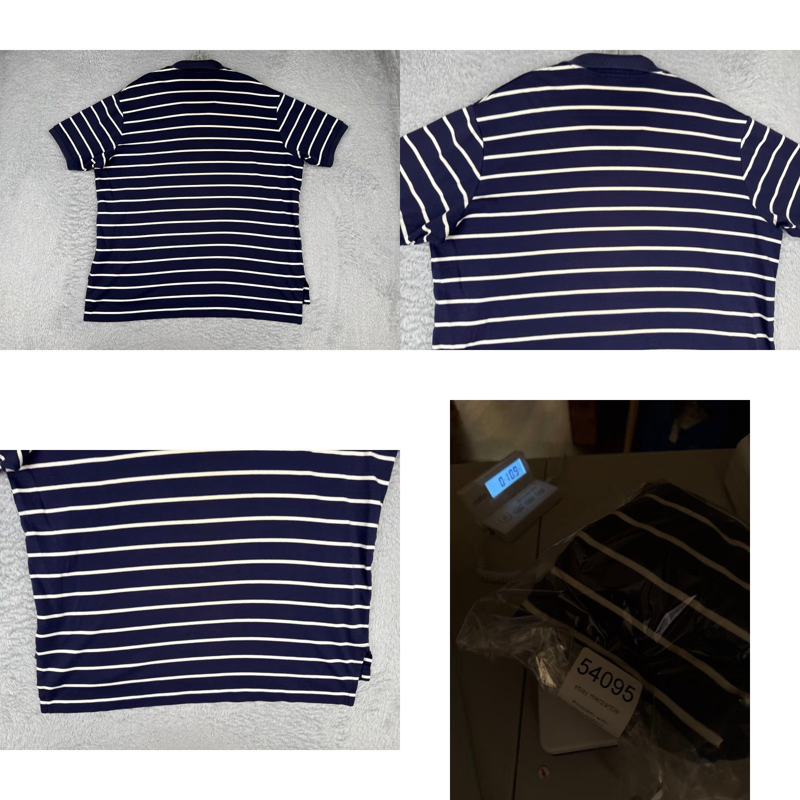 Ralph Lauren VINTAGE Ralph Lauren Polo Shirt Men XL Blue White Stripe 100% Cotton Slim Classic Logo Size US XL / EU 56 / 4 - 9 Thumbnail