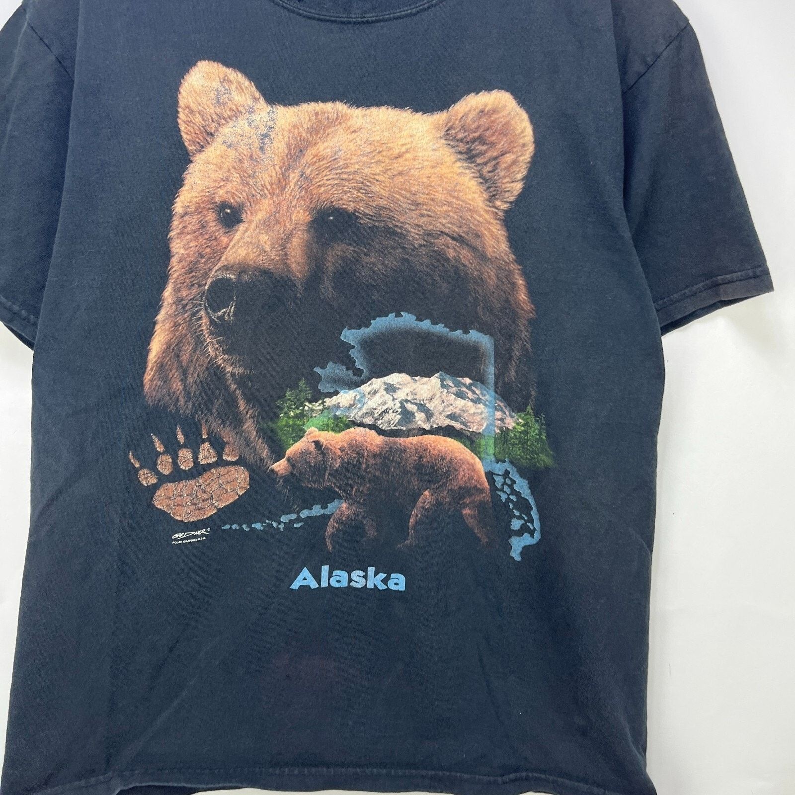 Vintage Vintage 90s Grizzly Bear Alaska Nature Animal Large Rap Tee Size US L / EU 52-54 / 3 - 2 Thumbnail