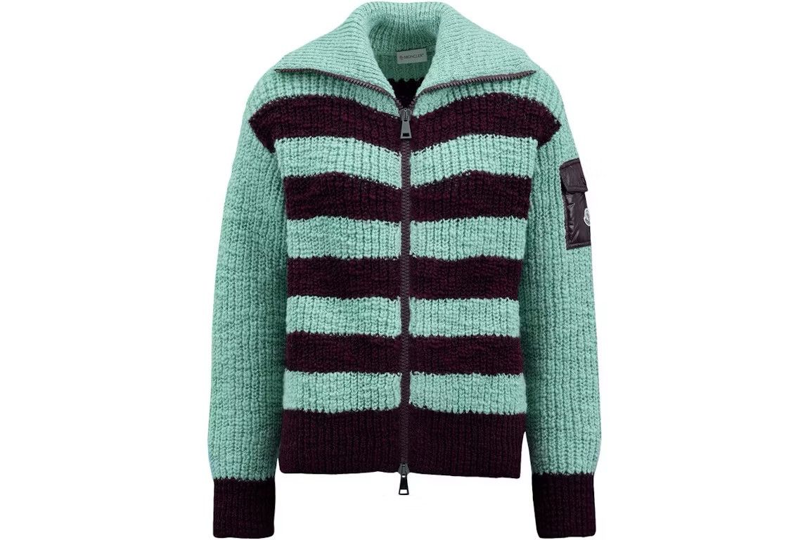 Moncler Moncler Women's Turtleneck Two-Toned Striped Back Cardigan Size S / US 4 / IT 40 - 5 Thumbnail
