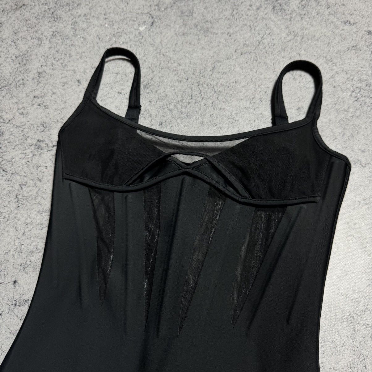 denim prom dress La Femme