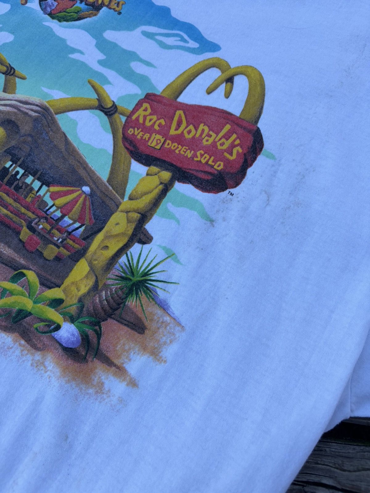Vintage Vintage 1994 Mcdonalds x Flintstones collaboration shirt Size US XL / EU 56 / 4 - 5 Thumbnail