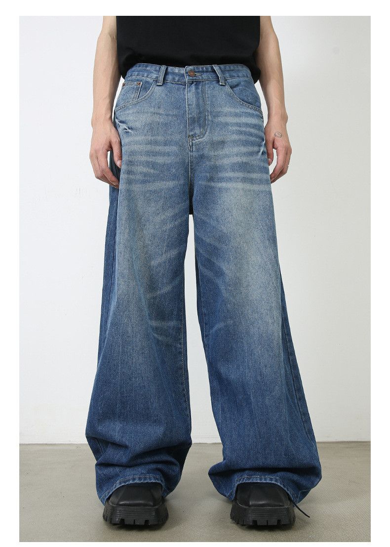 Japanese Brand × Jean Trendy Lightning Washed Vintage Loose Jeans Size US 32 / EU 48 - 1 Thumbnail