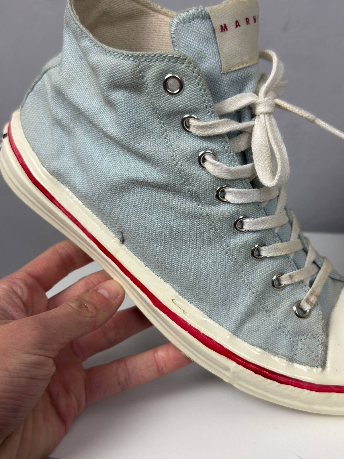 Marni Marni High Top Canvas Sneakers EU 39 Logo Size US 8 / IT 38 - 15 Thumbnail