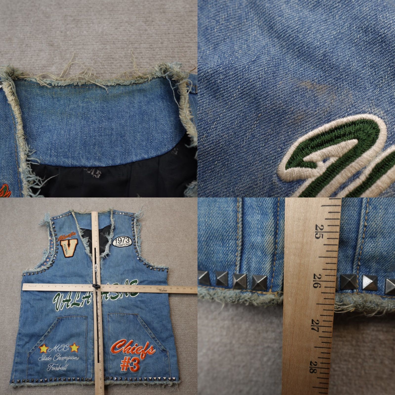 Doublet Valabasas Vest Jacket L Blue Denim Full Zip Double Sided Men Regular Size L Vest Denim Blue Full Zip Biker Style */} Size US L / EU 52-54 / 3 - 8 Thumbnail