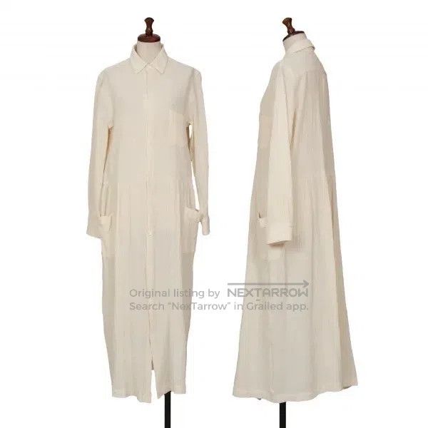 Comme des Garcons Comme Des Garcons size F Beige vintage long shirt dress Size S / US 4 / IT 40 - 1 Thumbnail
