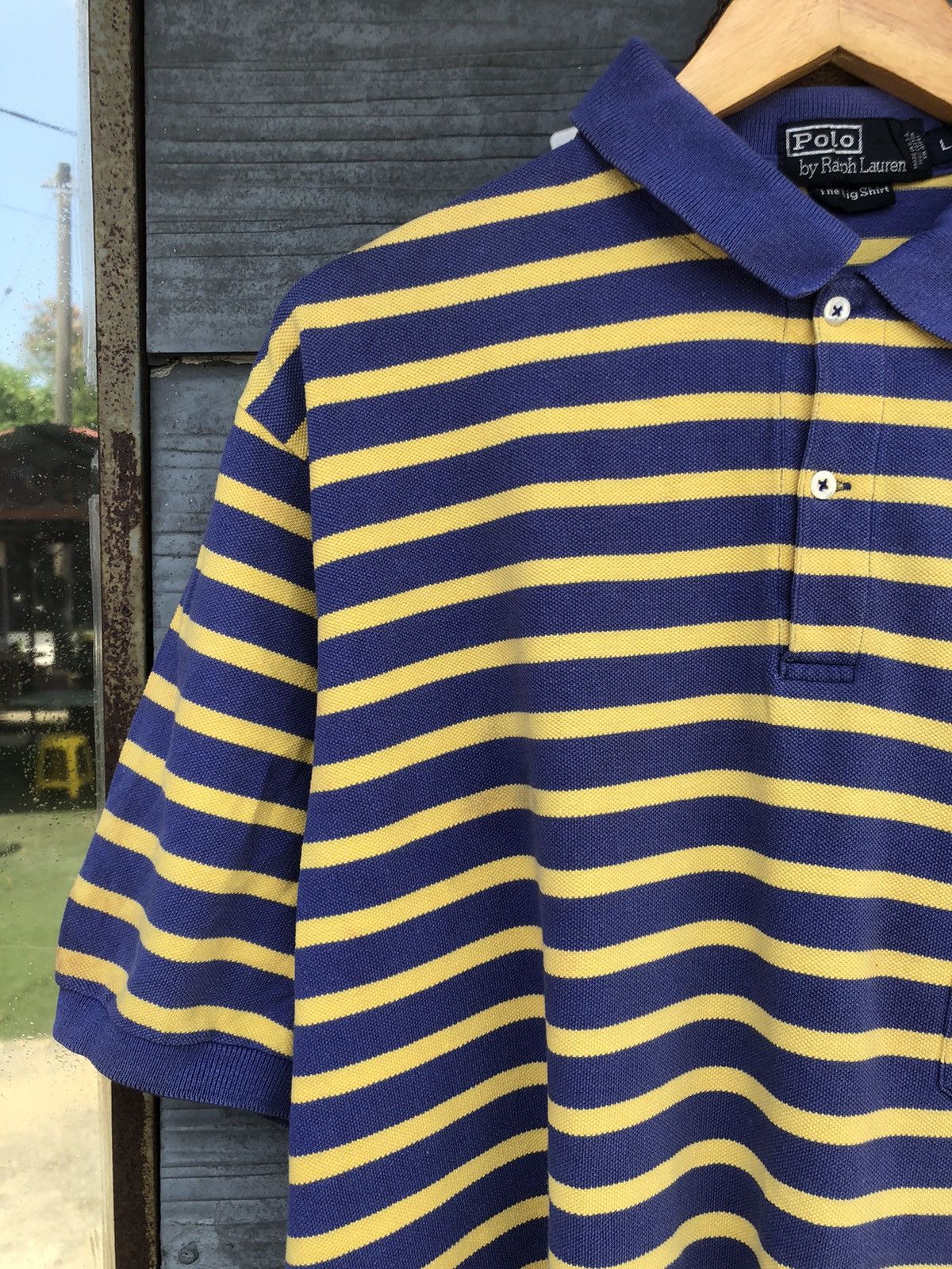 Polo Ralph Lauren Vintage Polo Ralph Lauren Stripe Single Pocket Polo Shirt Size US XL / EU 56 / 4 - 6 Thumbnail