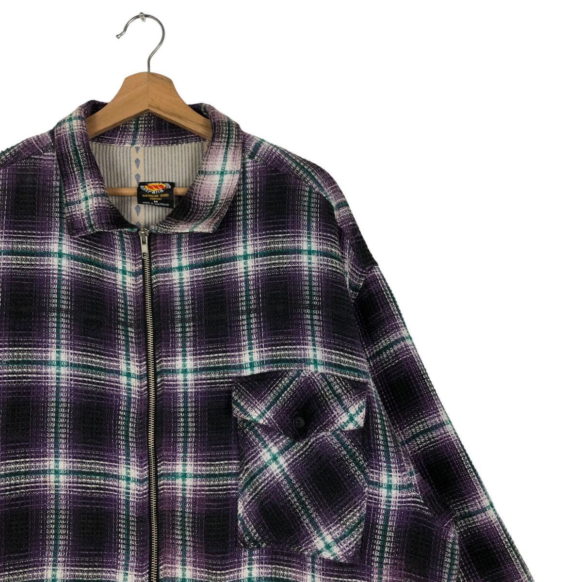 Japanese Brand 🔥90s Vintage Zipper Flannel Jacket Tartan Design West Surts Size US M / EU 48-50 / 2 - 5 Thumbnail