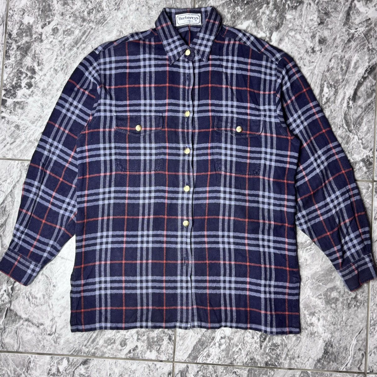Burberry × Vintage Burberrys Shirt Nova Check Full Print Size US M / EU 48-50 / 2 - 1 Thumbnail