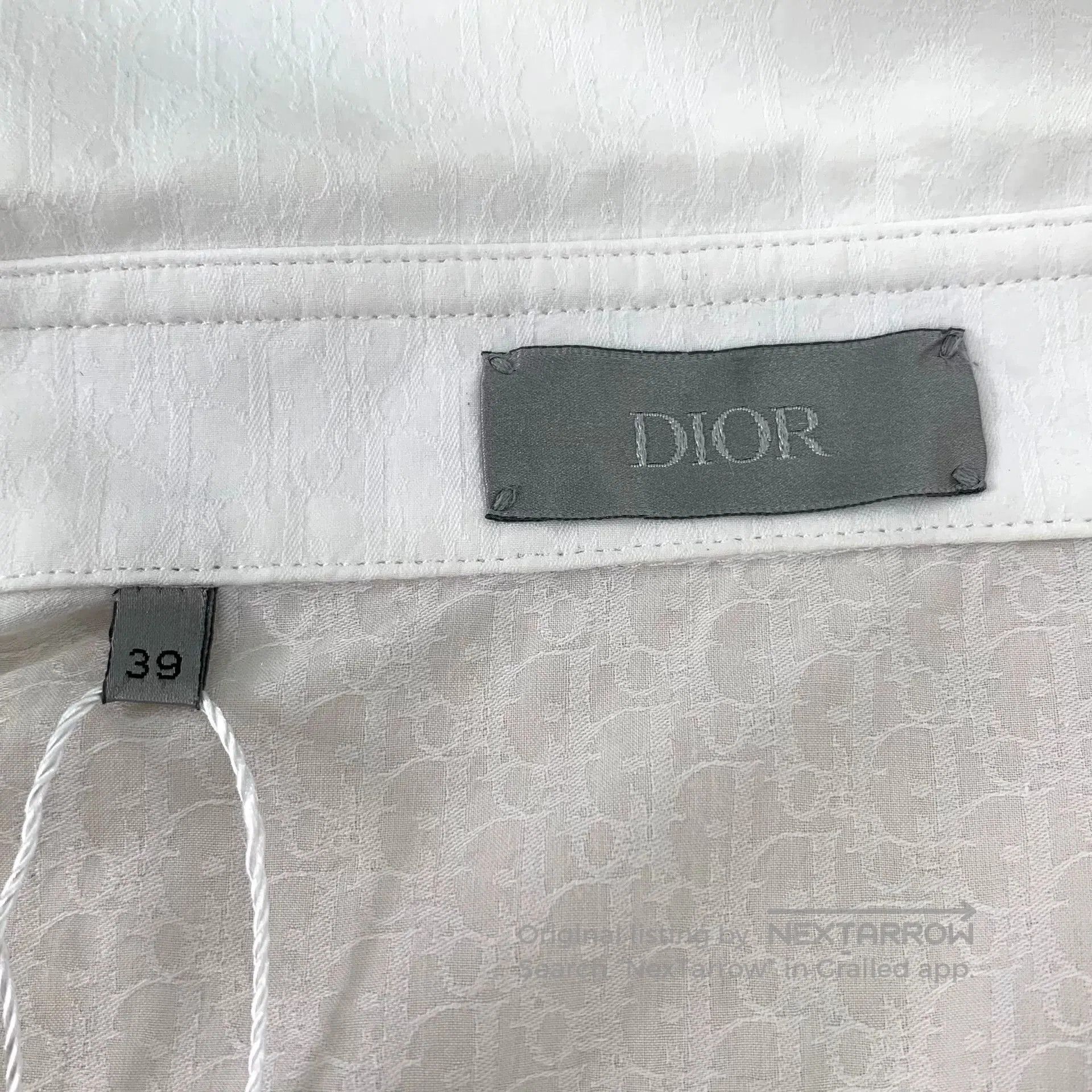 Dior Dior White Logo Monogram Cotton Shirt. Size US M / EU 48-50 / 2 - 5 Thumbnail