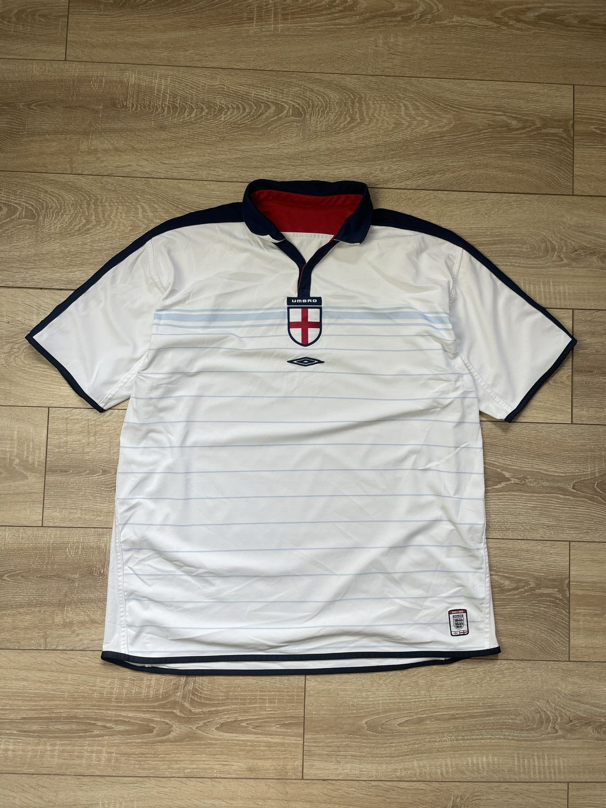 Umbro ENGLAND UMBRO 2003/2005 VINTAGE FOOTBALL SOCCER HOME JERSEY Size US XXL / EU 58 / 5 - 9 Thumbnail