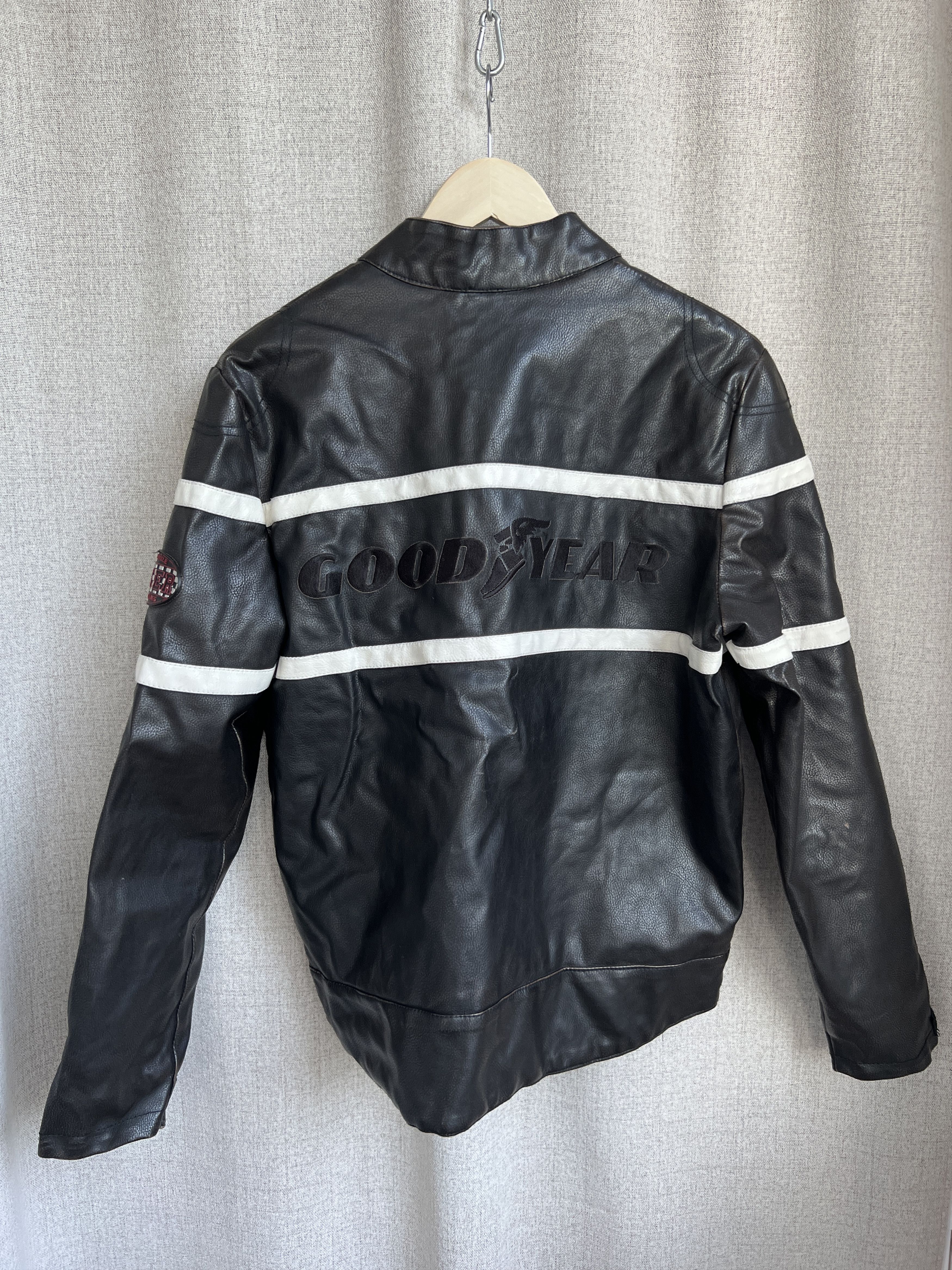 Vintage Y2K Goodyear Moto Racing Jacket Faux Leather Patina Size US S / EU 44-46 / 1 - 6 Thumbnail