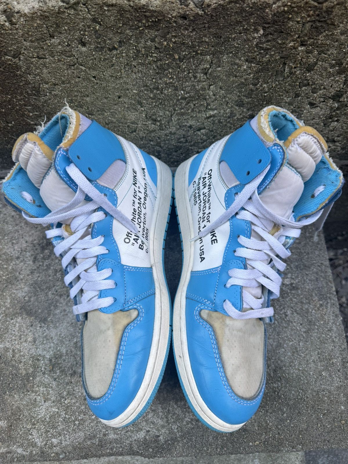 Nike × Off-White Nike Off-White Jordan 1 ‘UNC’ Size US 10 / EU 43 - 4 Thumbnail