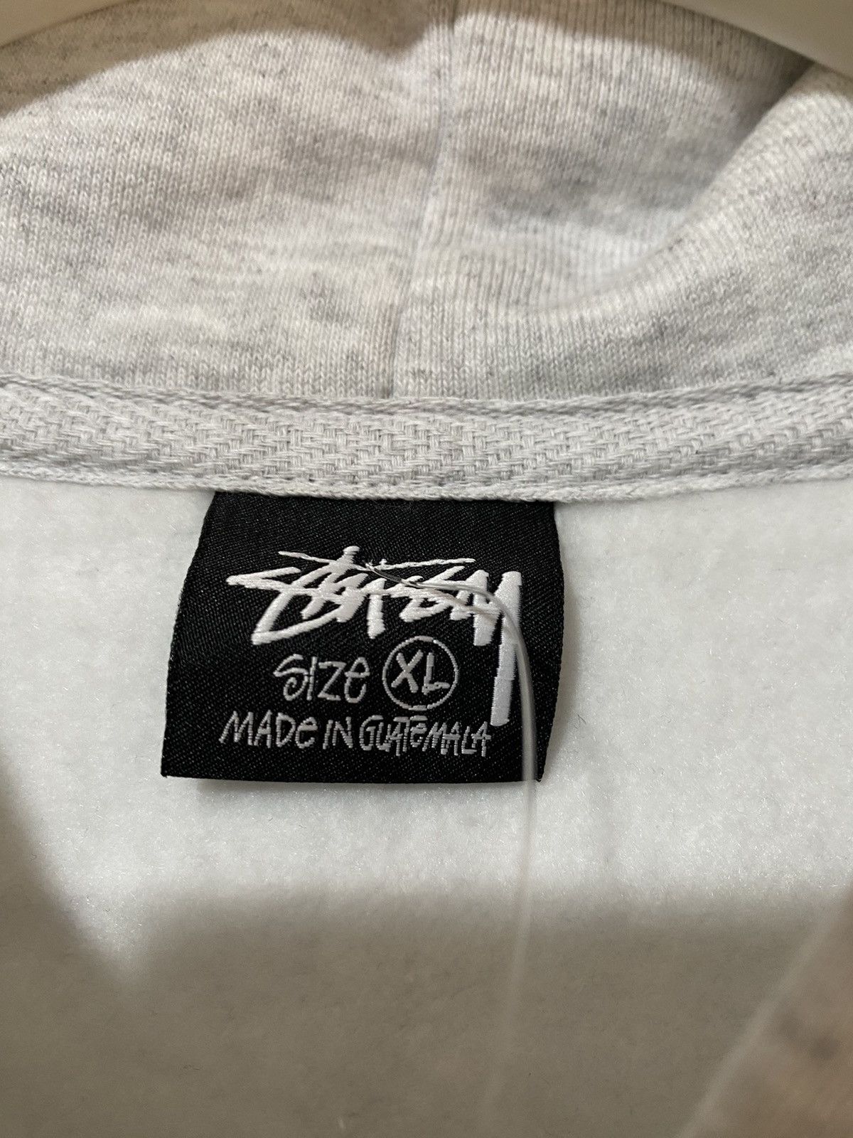 Stussy Gray Basic Logo sweatshirt with front-back print, new Size US XL / EU 56 / 4 - 8 Thumbnail