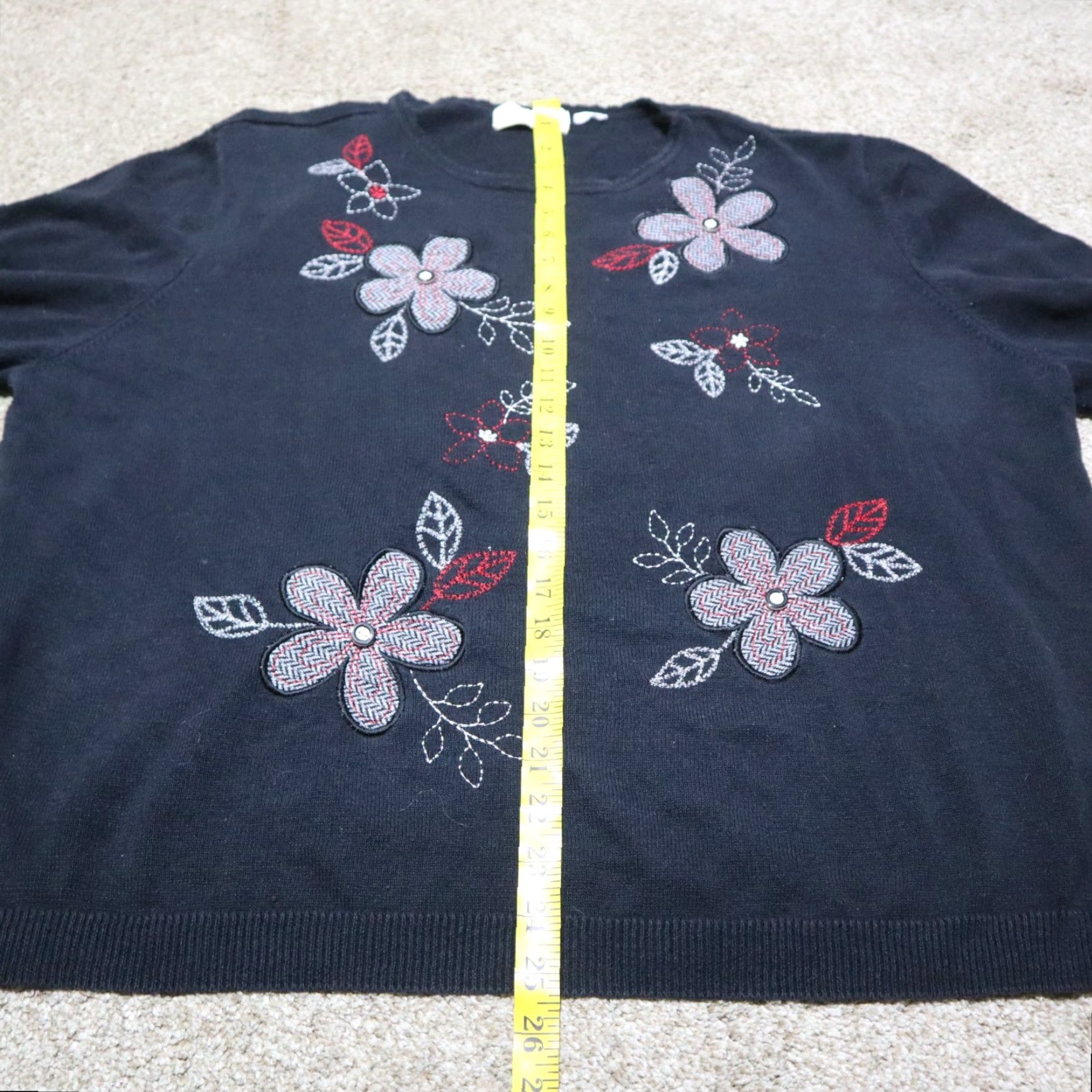 Vintage VINTAGE Alfred Dunner Sweater Women's Adult 3XL Blue Embroidered Floral Size XXL / US 16-18 / IT 52-54 - 7 Thumbnail