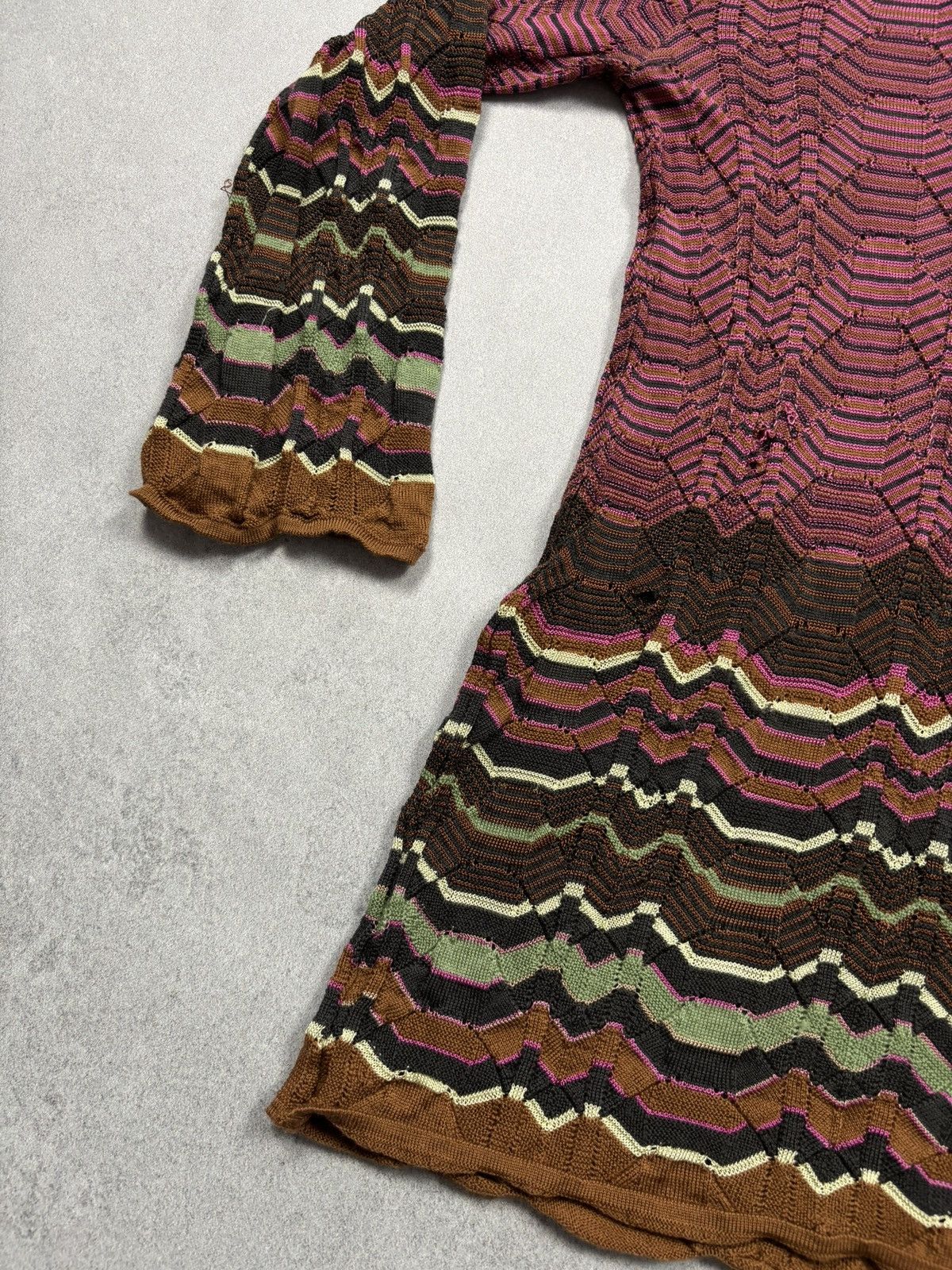 Missoni M Missoni Multicolor Zigzag Knit Sweater Tunic Long Sleeve Size S / US 4 / IT 40 - 5 Thumbnail
