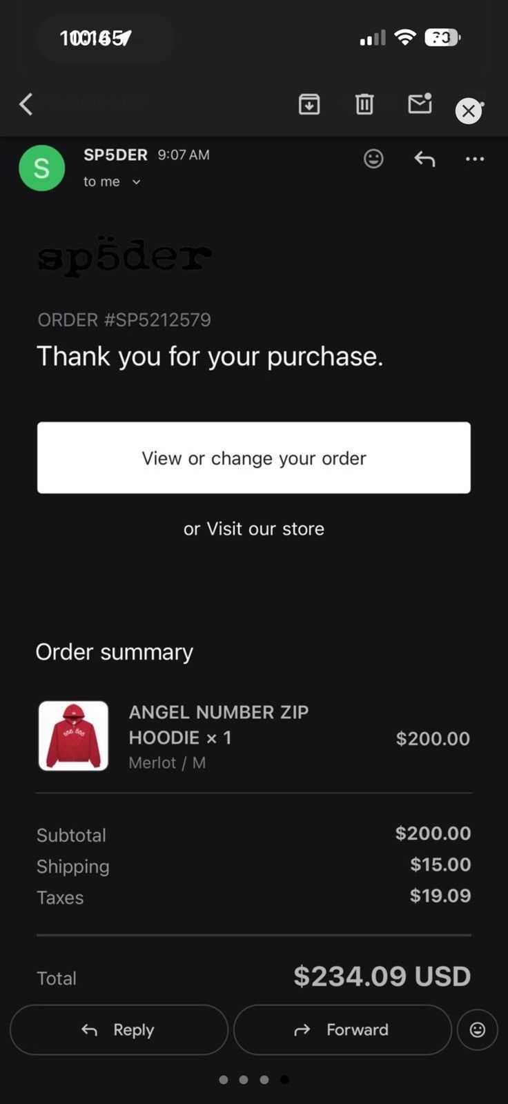 Sp5der Sp5der ANGEL NUMBER ZIP HOODIE Size US M / EU 48-50 / 2 - 13 Thumbnail
