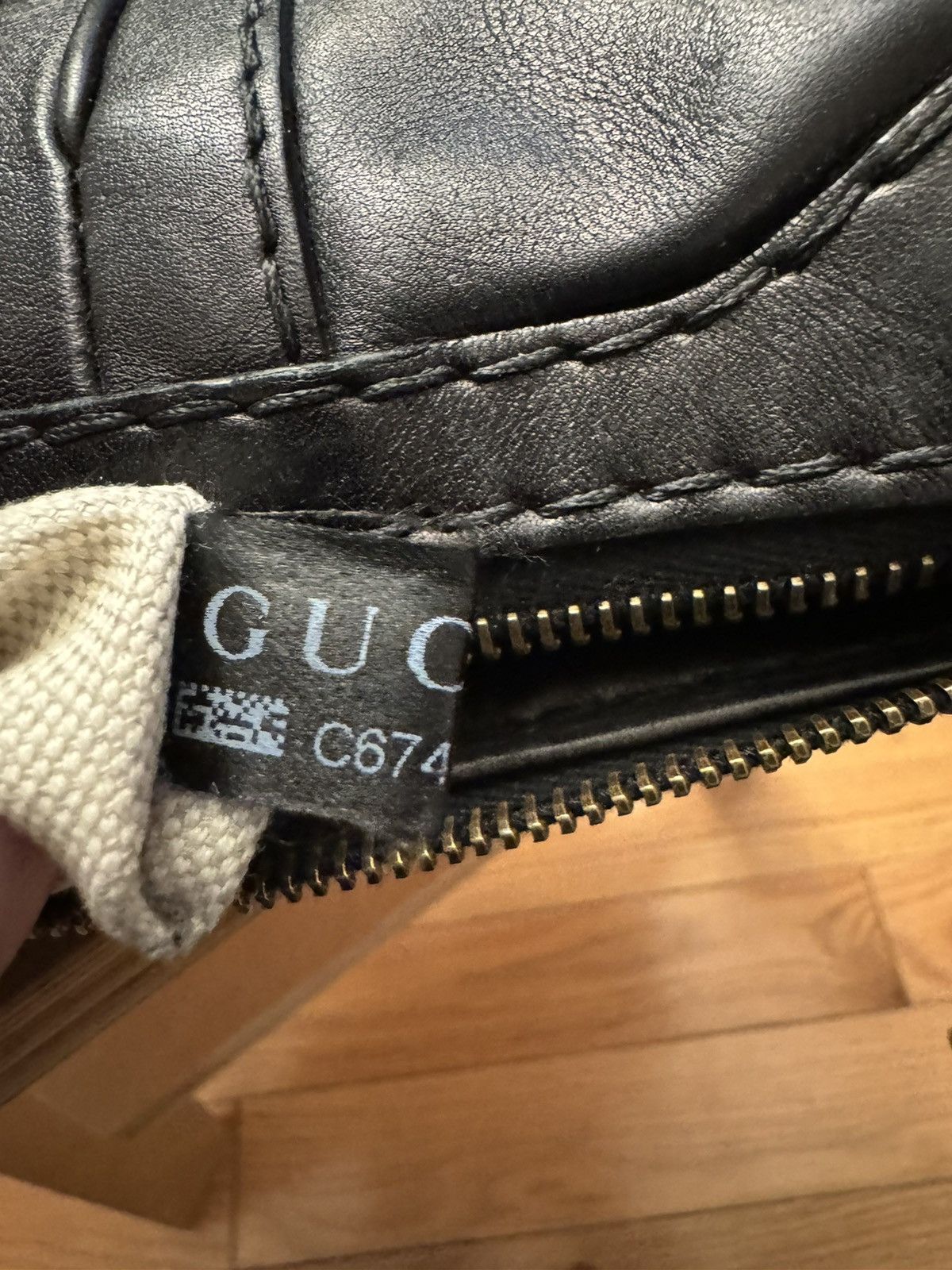 Gucci GUCCI Black Leather GG Running Medium Double G Hobo Bag Size ONE SIZE - 11 Thumbnail