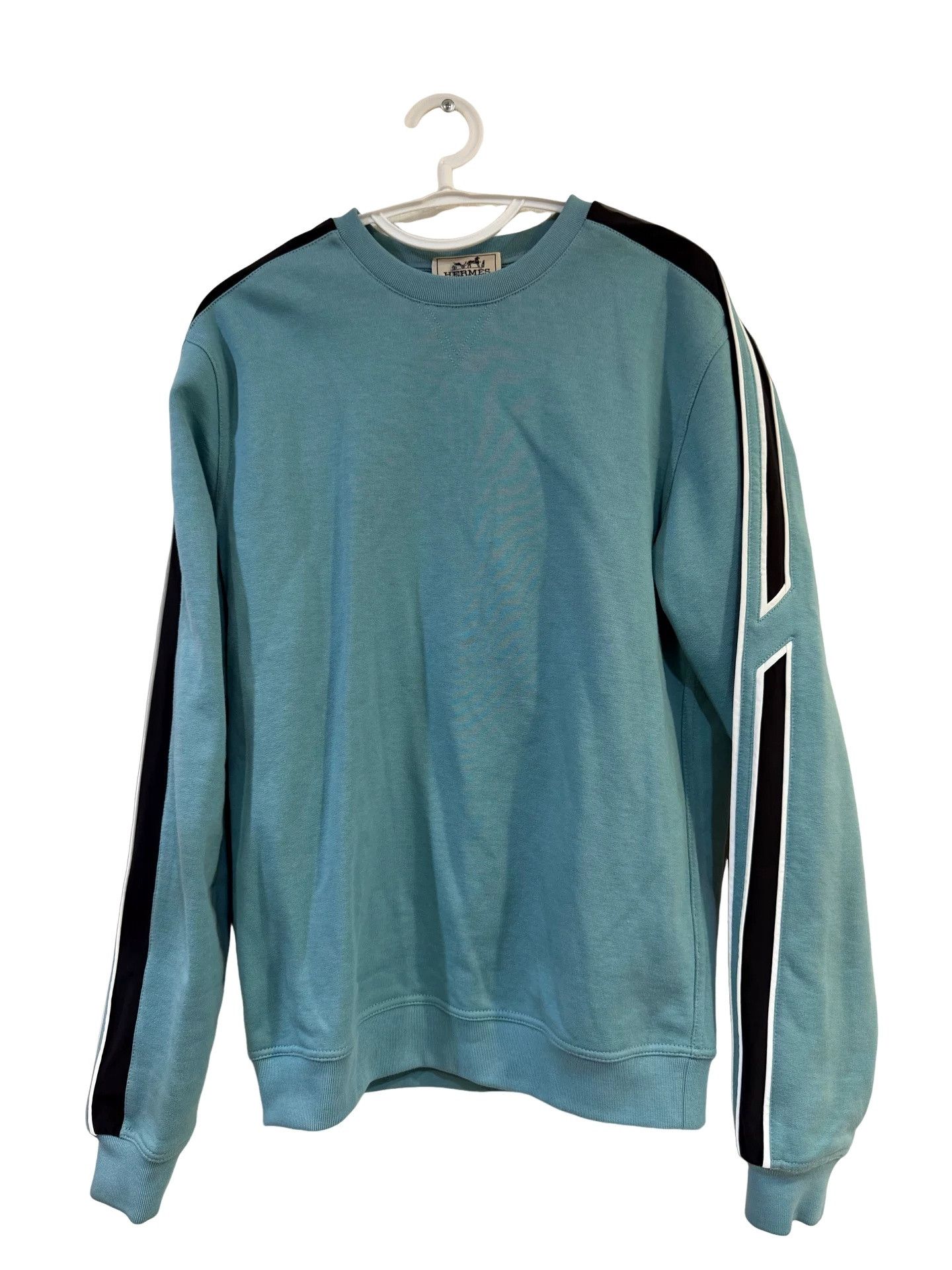 Hermes Hermes Teal Tape Detail Sweatshirt XS Size US XS / EU 42 / 0 - 1 Thumbnail