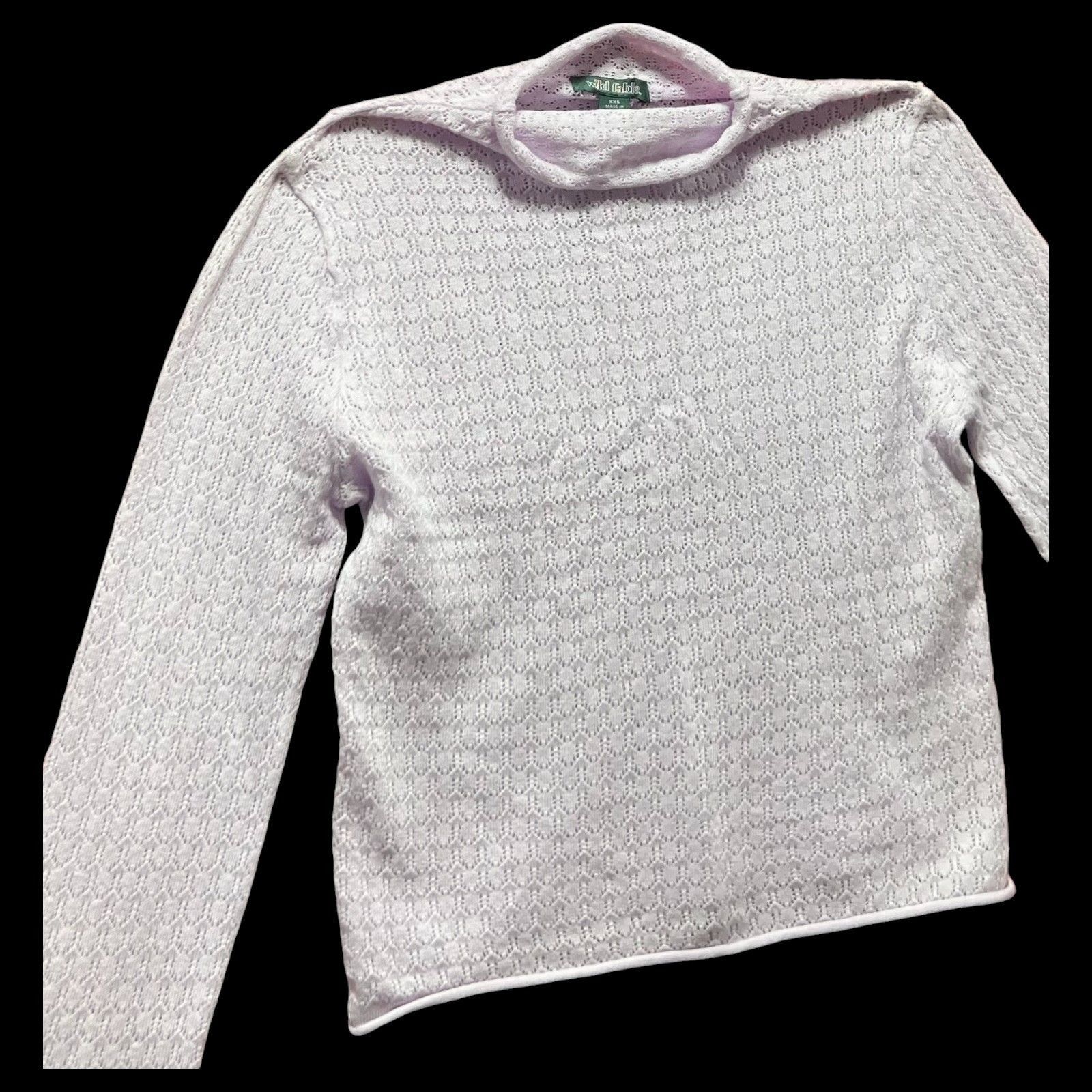Other Wild Fable - Women's Mock Turtleneck Pointelle Pullover Swea Size XXS / US 00 / IT 34 - 13 Thumbnail