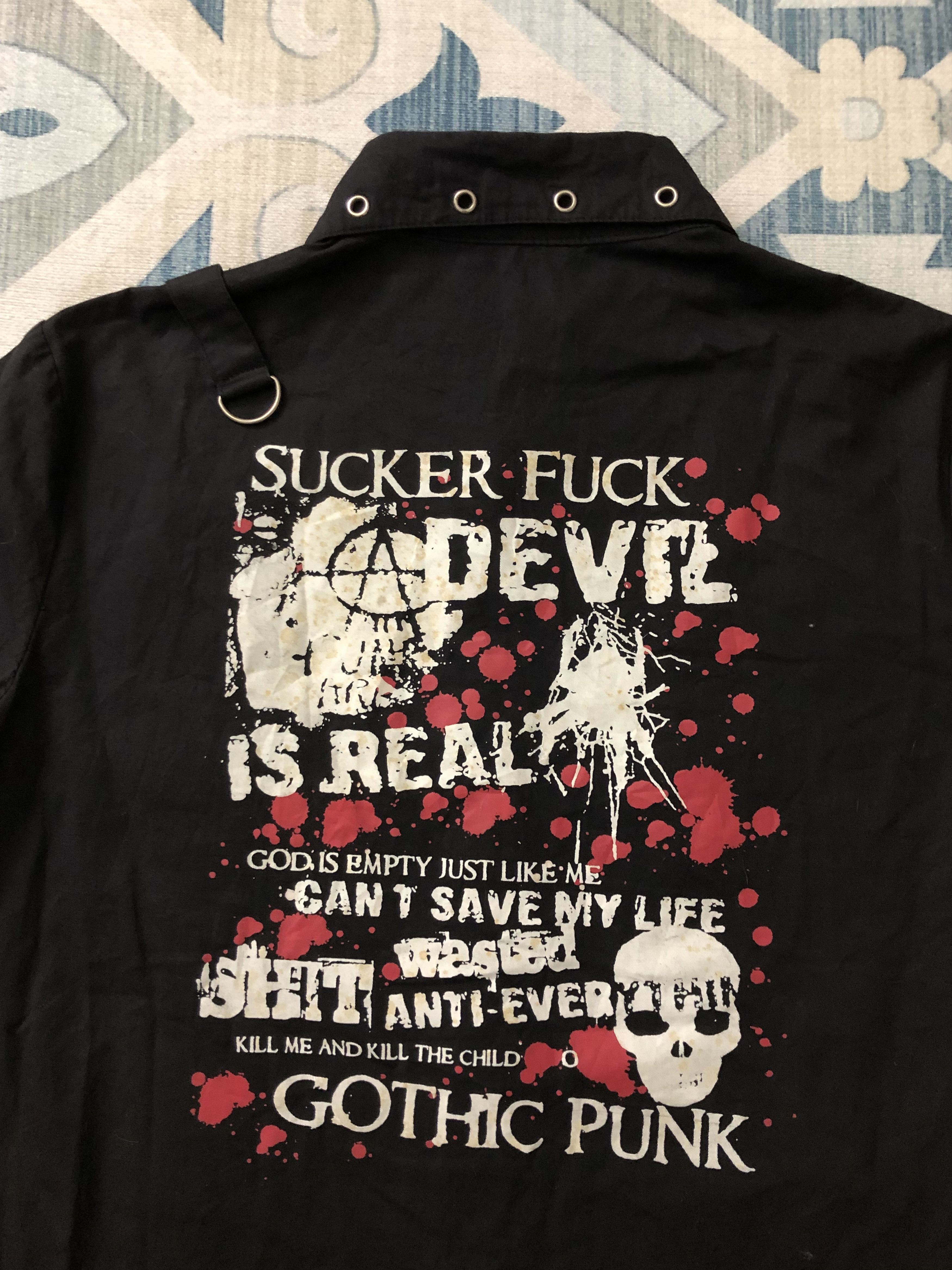 Japanese Brand RARE🔥GOTHIC LOLITA & PUNK SEDITIONARIES BUTTON UPS UNISEX Size US M / EU 48-50 / 2 - 11 Thumbnail