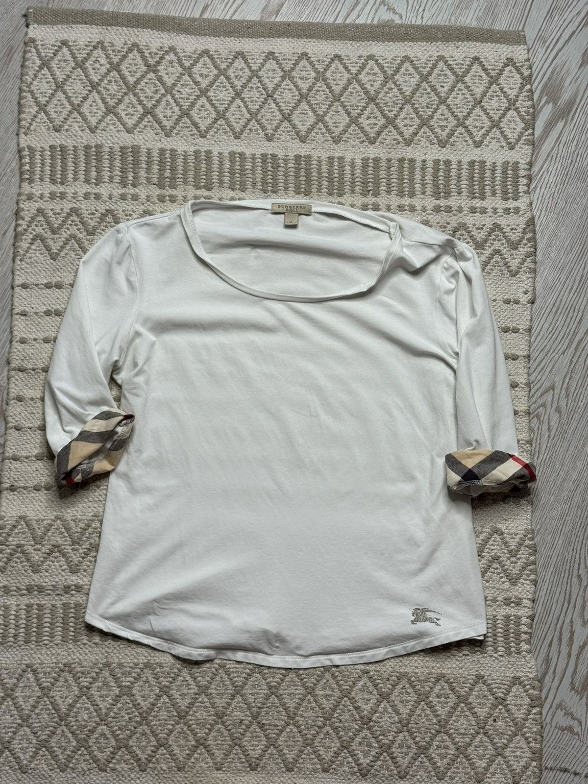Burberry Burberry Women’s White 3/4 Sleeves Blouses size M Size M / US 6-8 / IT 42-44 - 1 Thumbnail