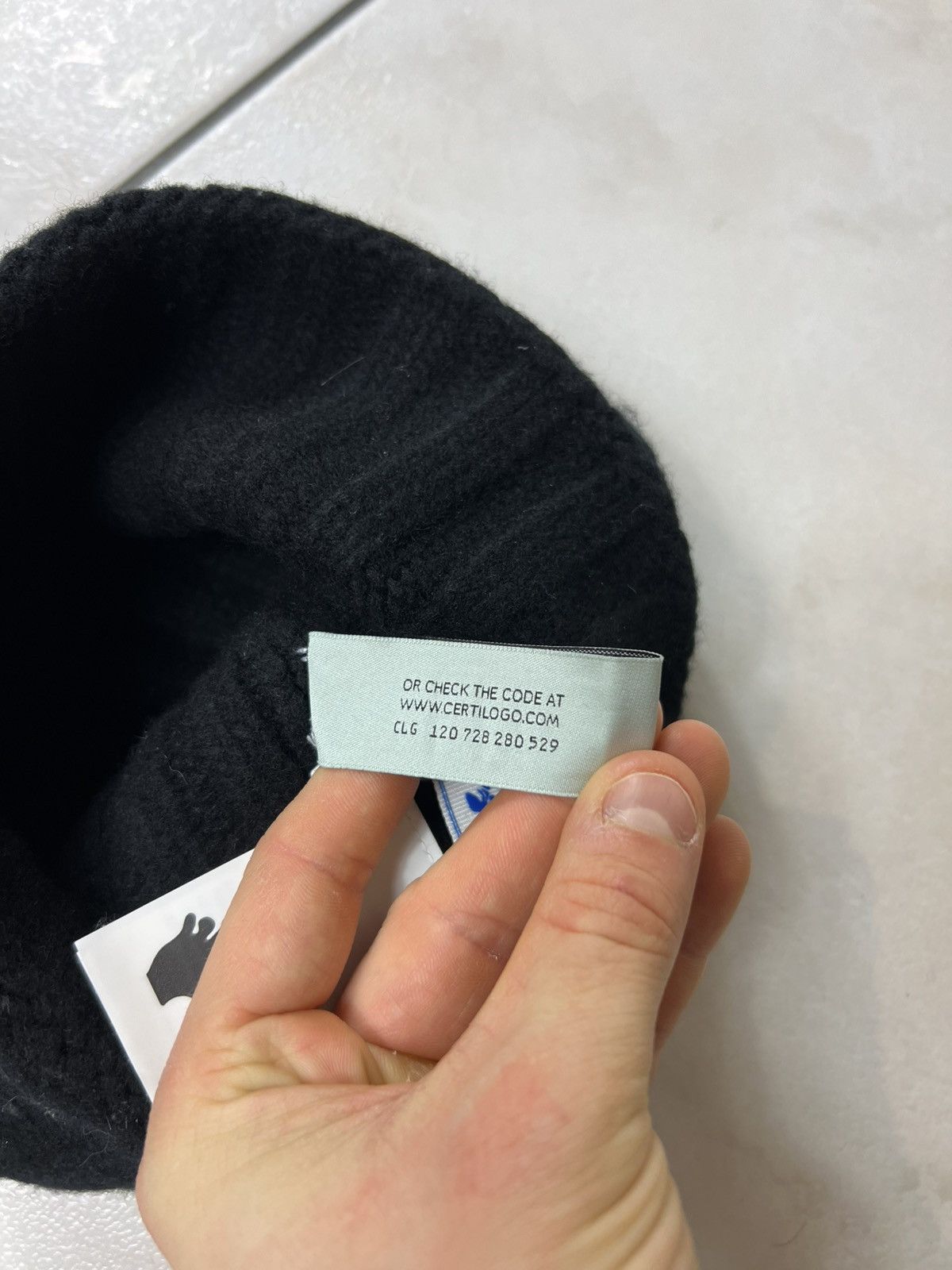 Off-White Off-white ribbed wool classic logo beanie Virgil Abloh hat Size ONE SIZE - 11 Thumbnail