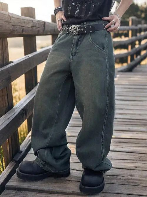 Other Washed Baggy Jeans Size US 36 / EU 52 - 3 Thumbnail