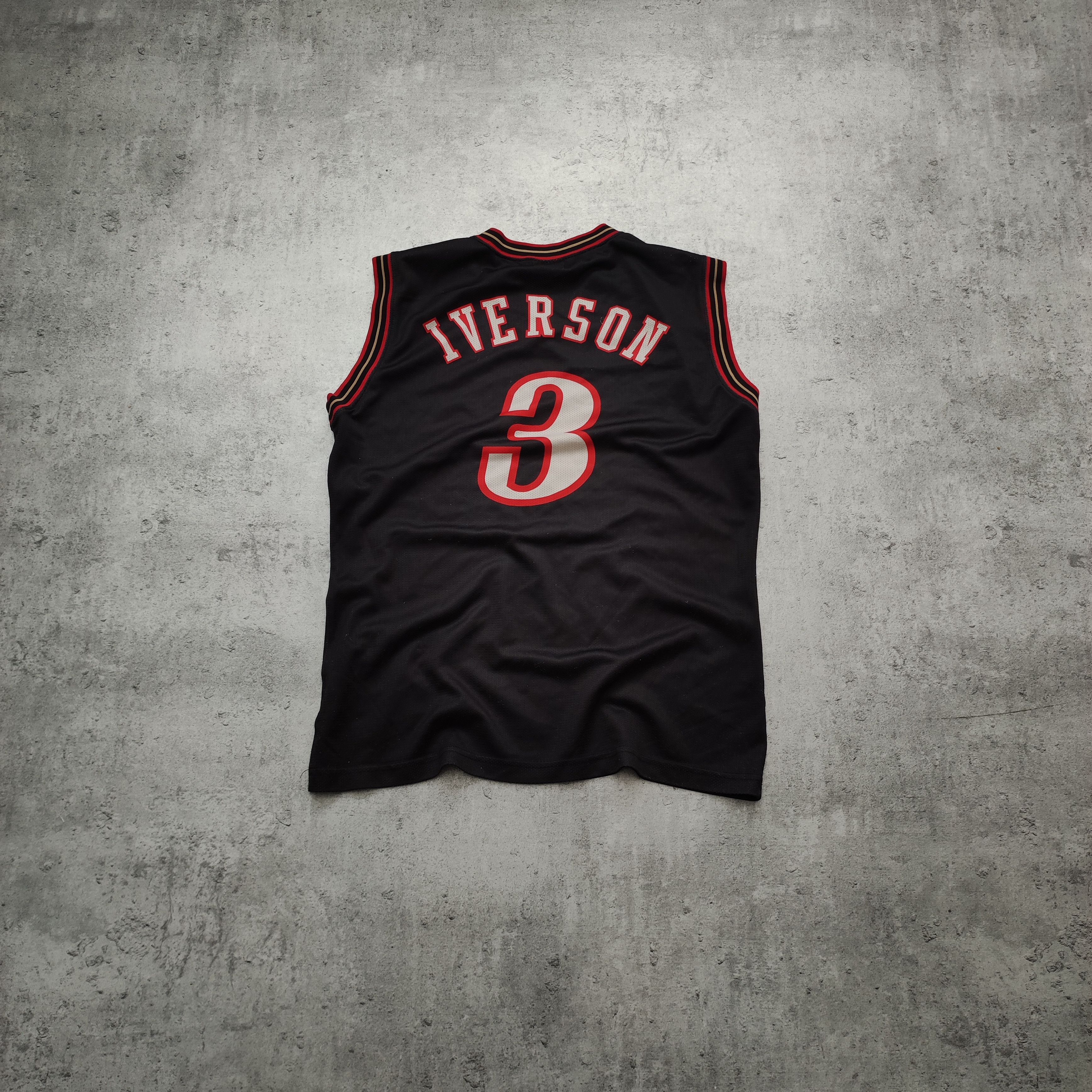 Champion × NBA × Vintage RARE Champion NBA Iverson #3 Sixers 90s Jersey Size US M / EU 48-50 / 2 - 2 Thumbnail