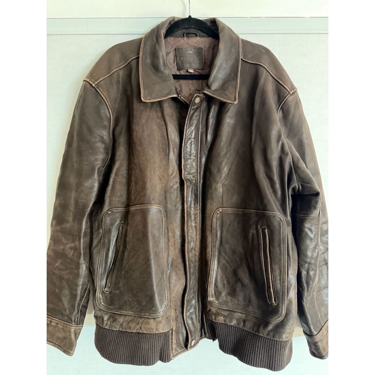 Cherokee VINTAGE CHEROKEE BROWN LEATHER BOMBER JACKET Size US XXL / EU 58 / 5 - 2 Thumbnail