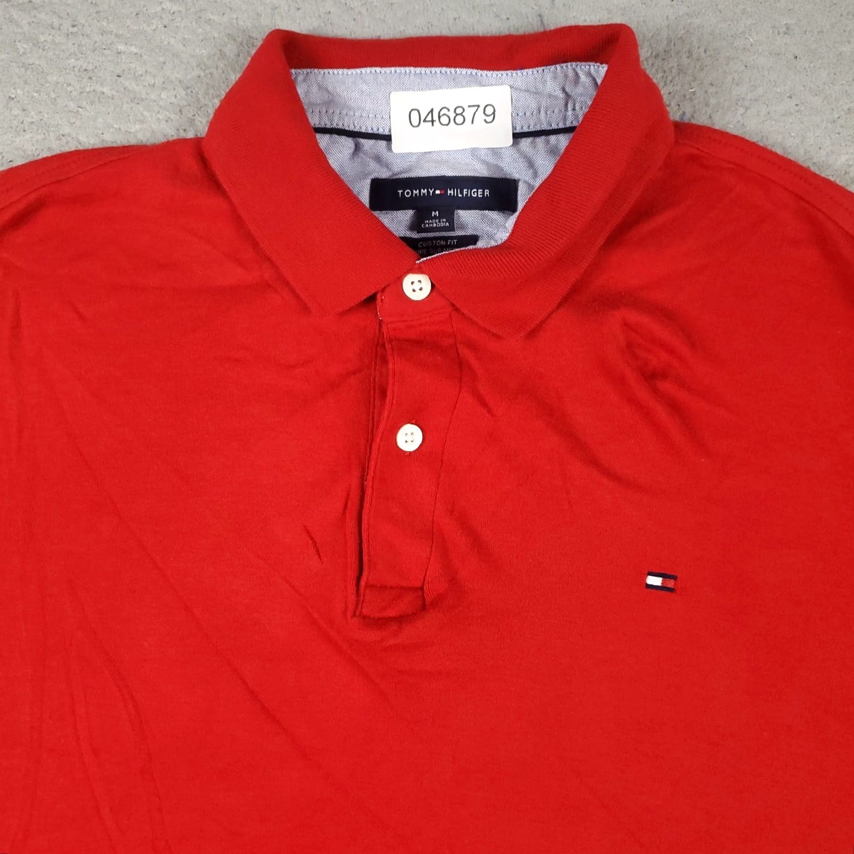 Tommy Hilfiger Tommy Hilfiger Polo Shirt Mens Medium Red Solid Casual Short Sleeve Size US M / EU 48-50 / 2 - 2 Thumbnail